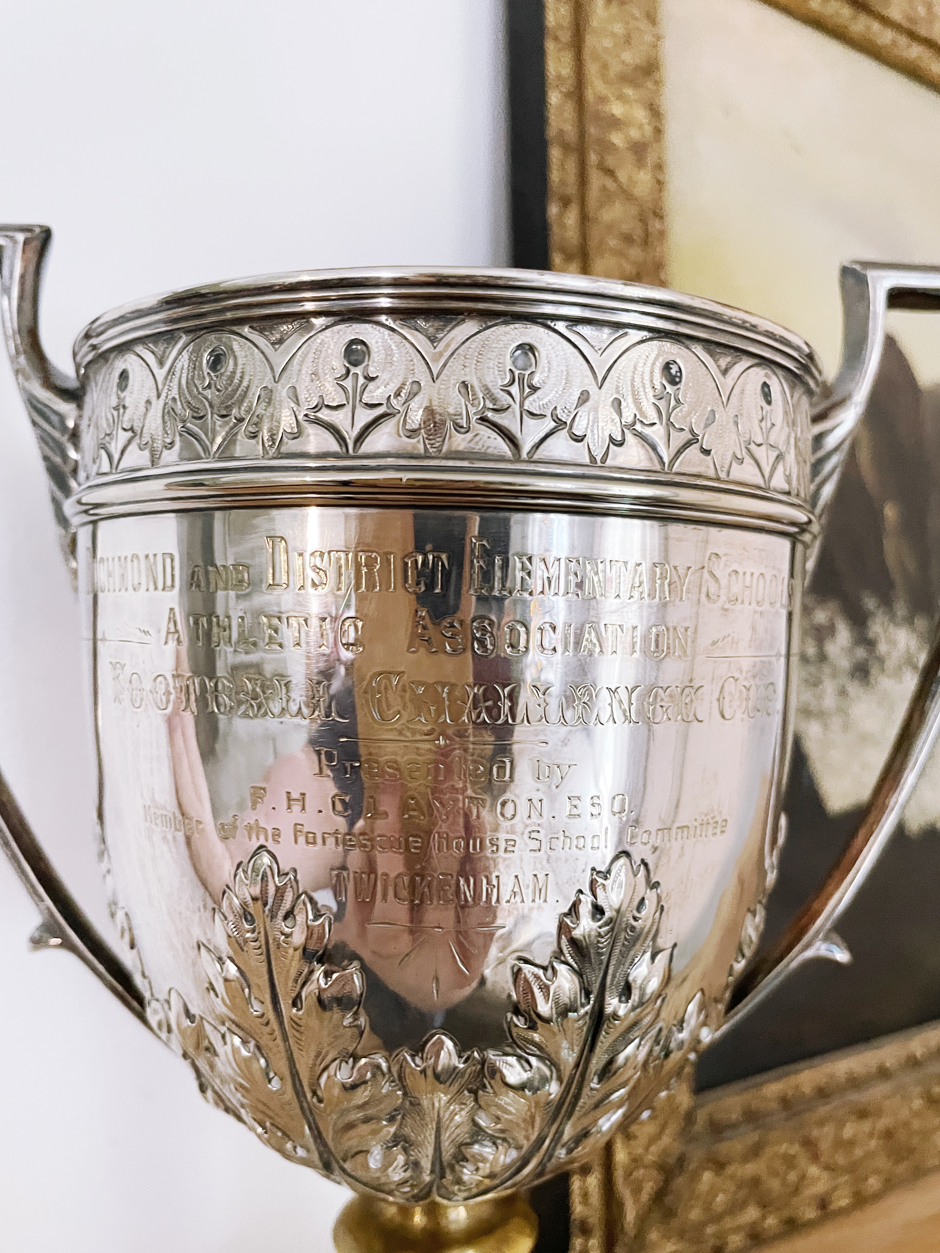 1898 Silver Plated English Football Trophy