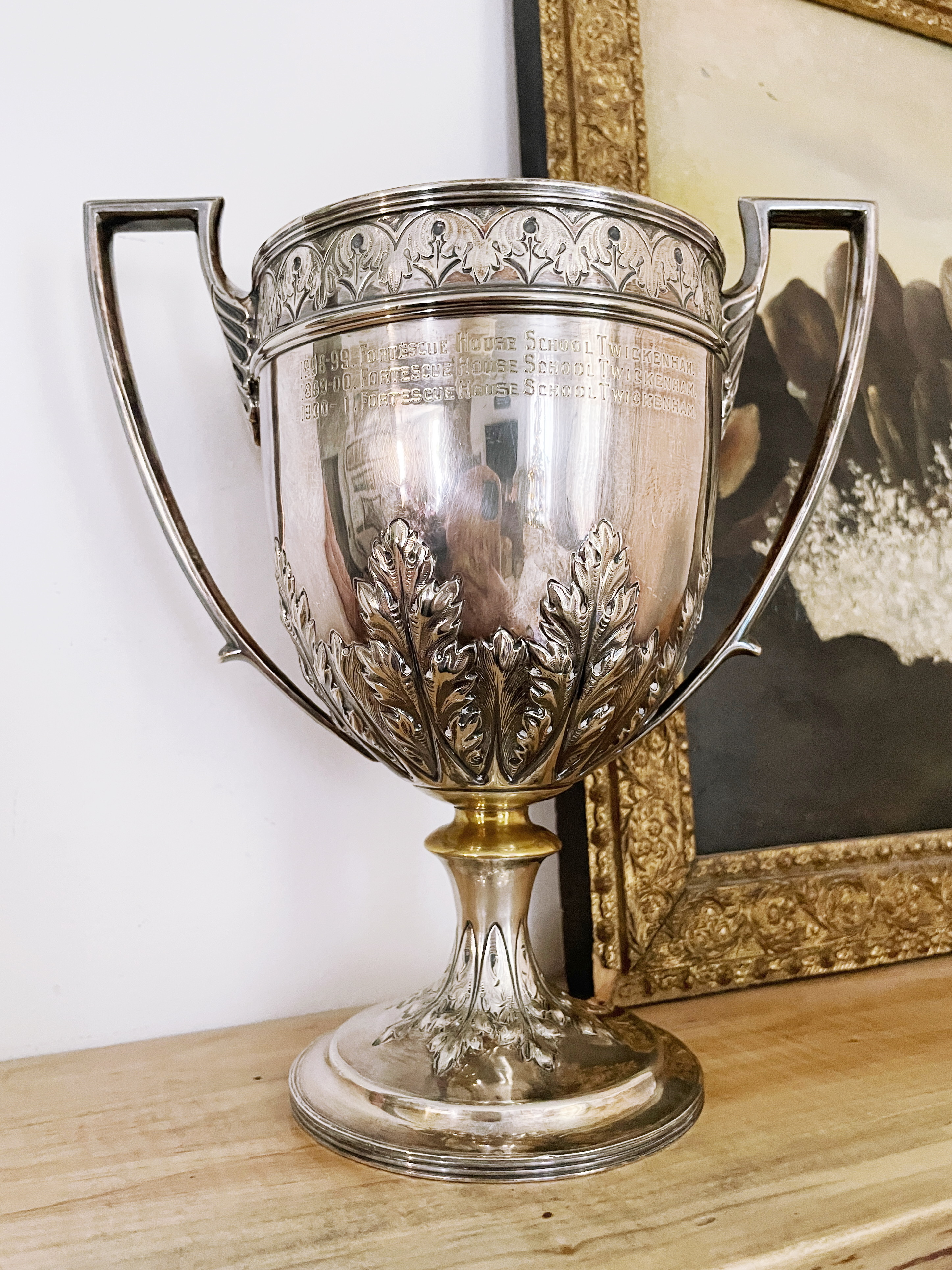 1898 Silver Plated English Football Trophy