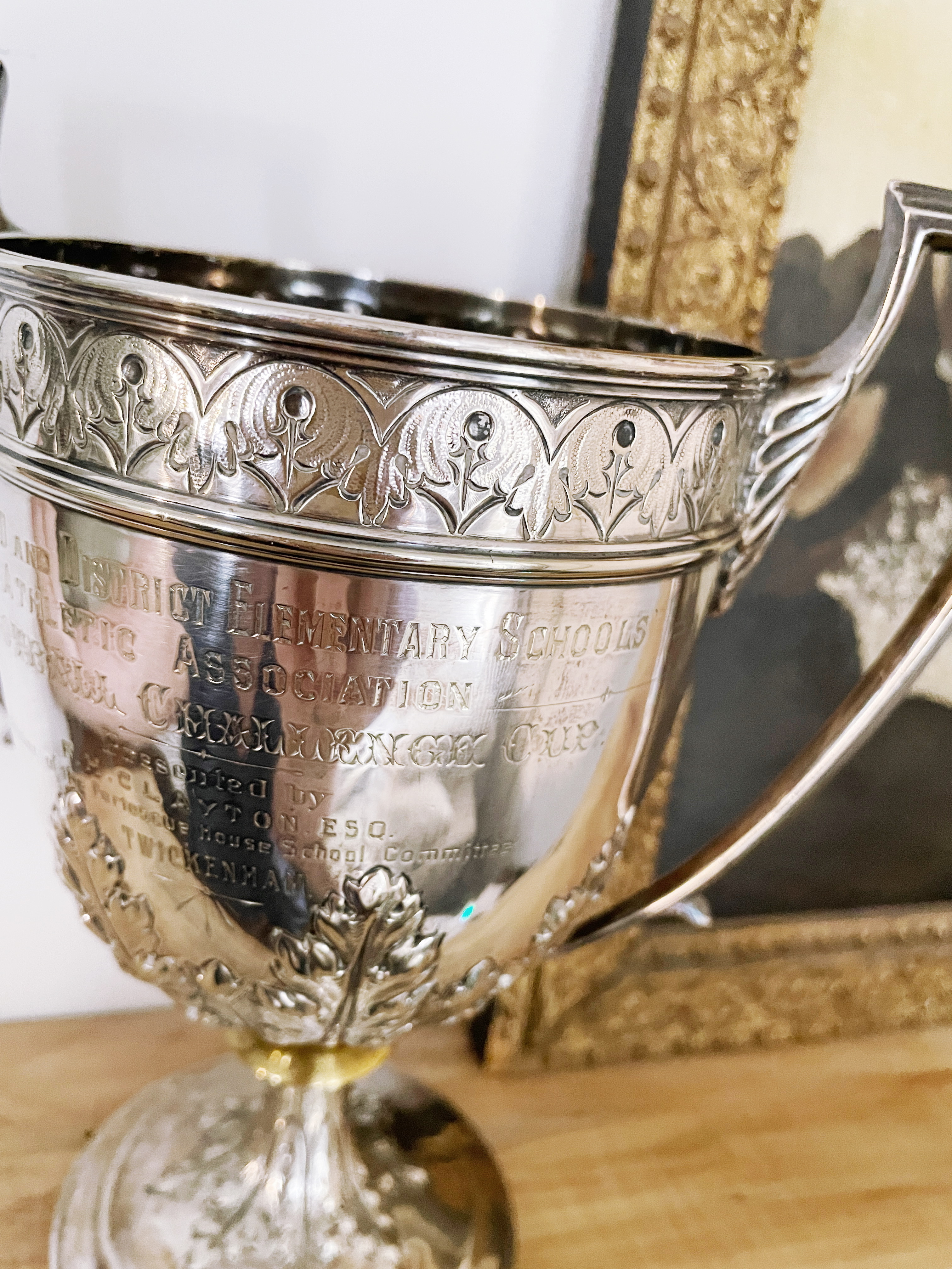 1898 Silver Plated English Football Trophy