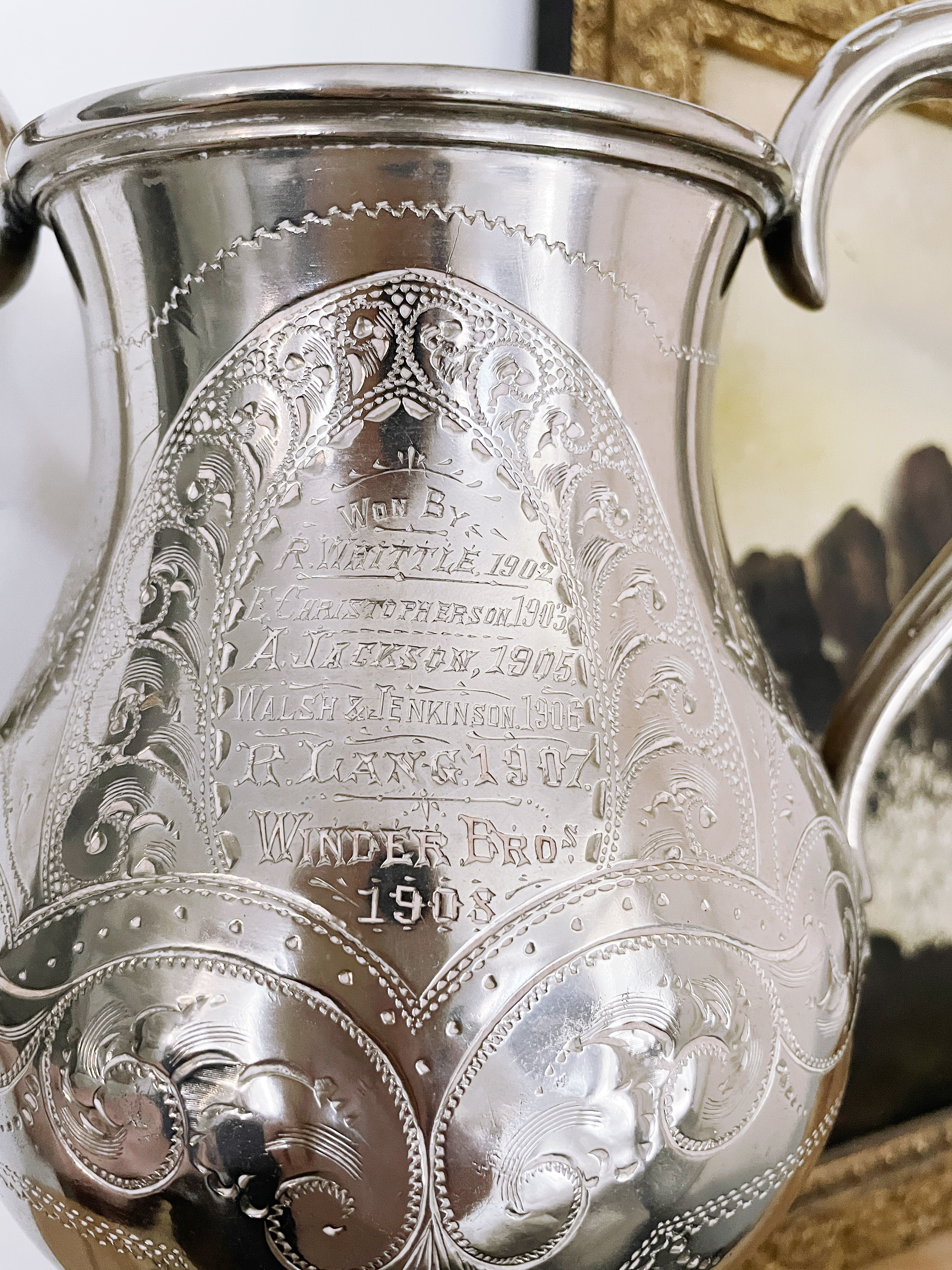 1902 Silver Plated English Pigeon Racing Trophy