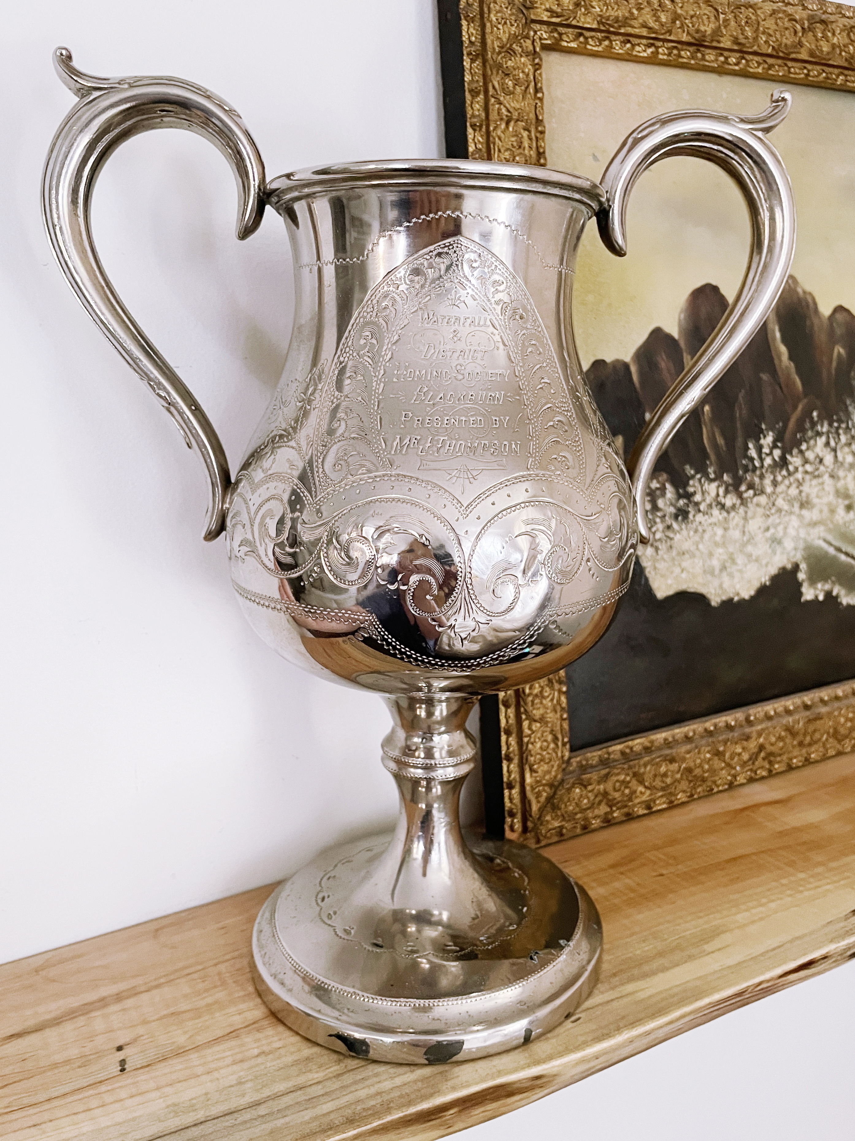 1902 Silver Plated English Pigeon Racing Trophy