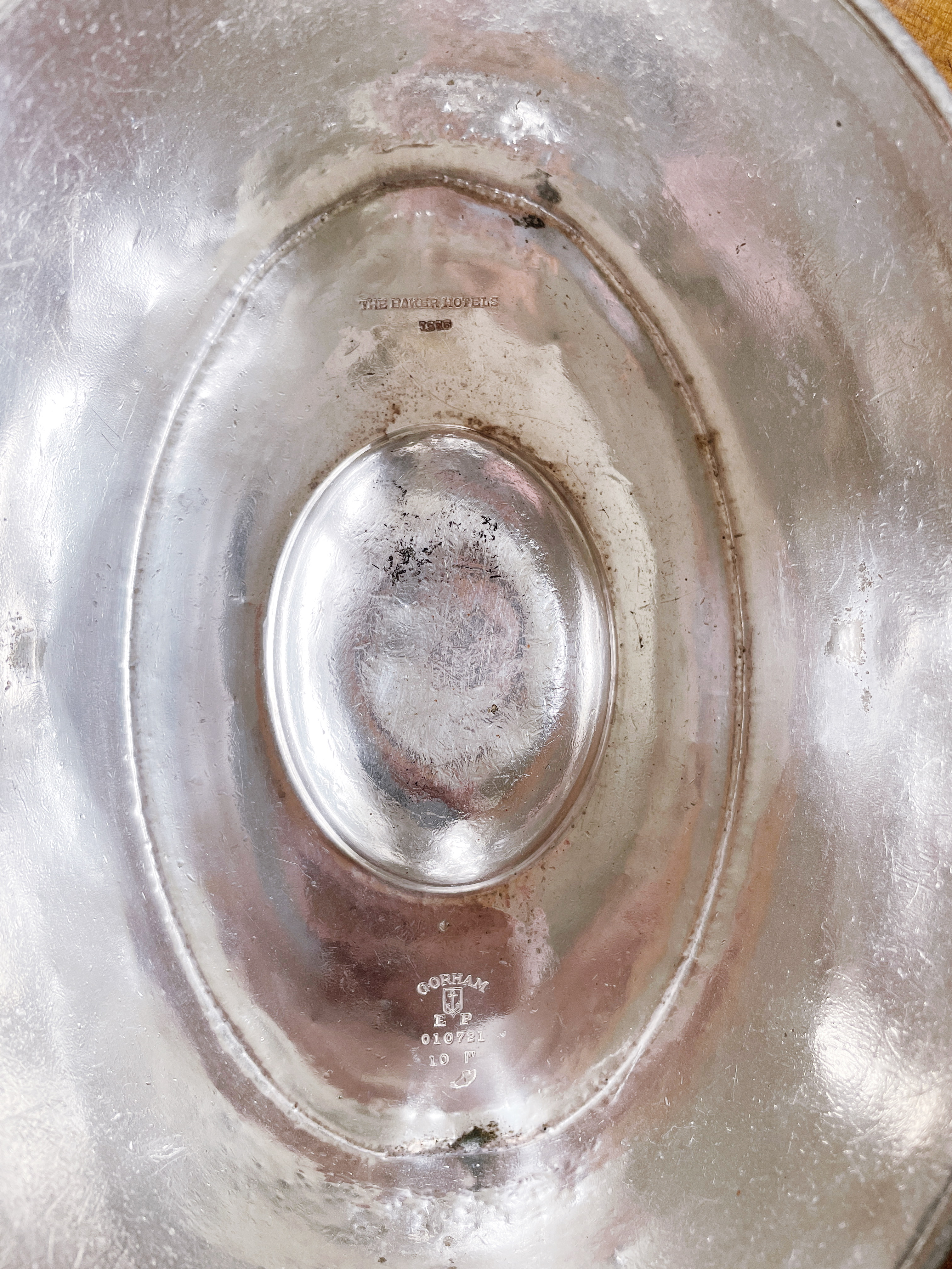 1920s Silver Plated Dome & Platter from The Baker Hotel in Dallas