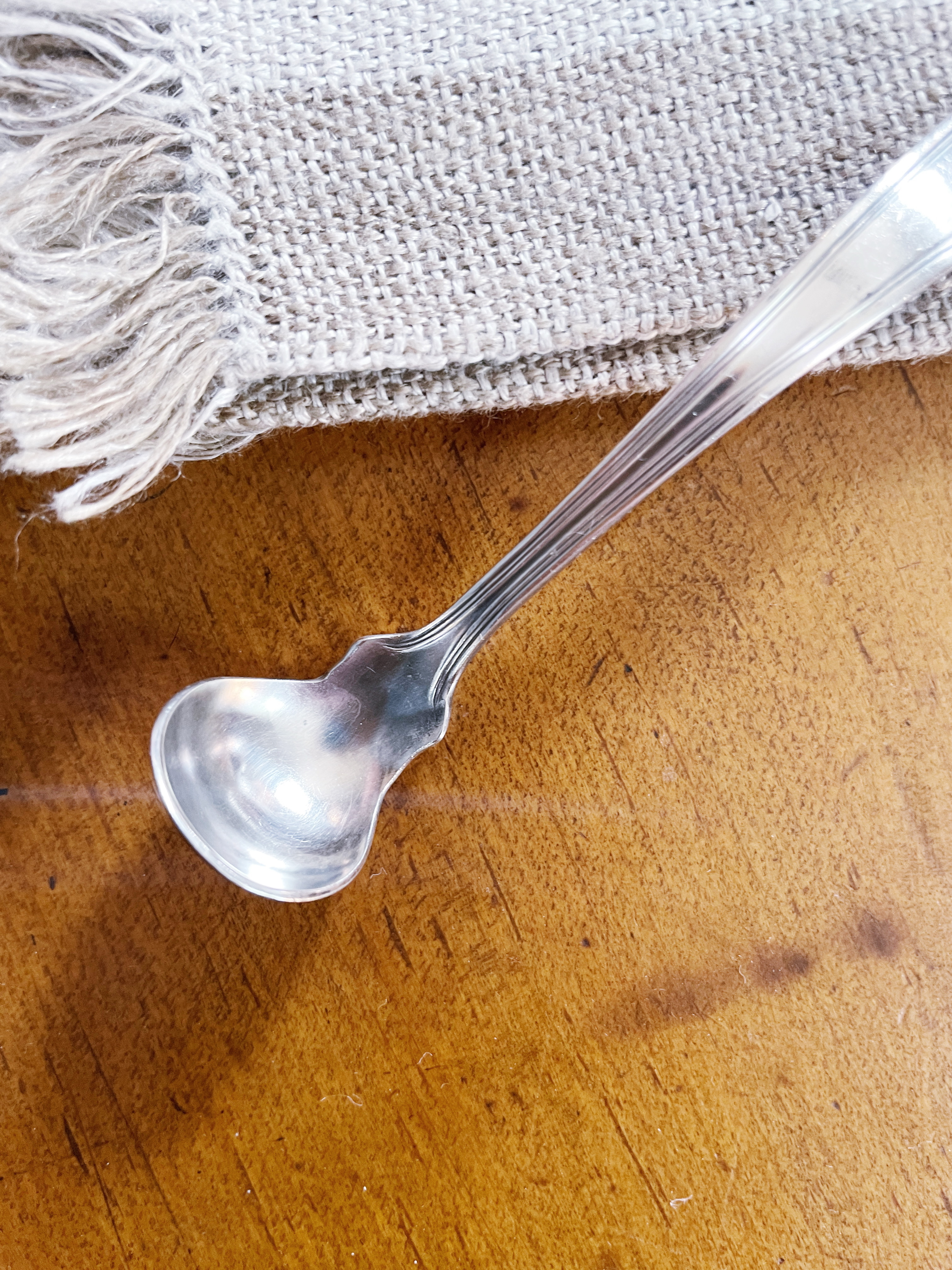 Antique Silver Plated American Export Lines Mustard Ladle