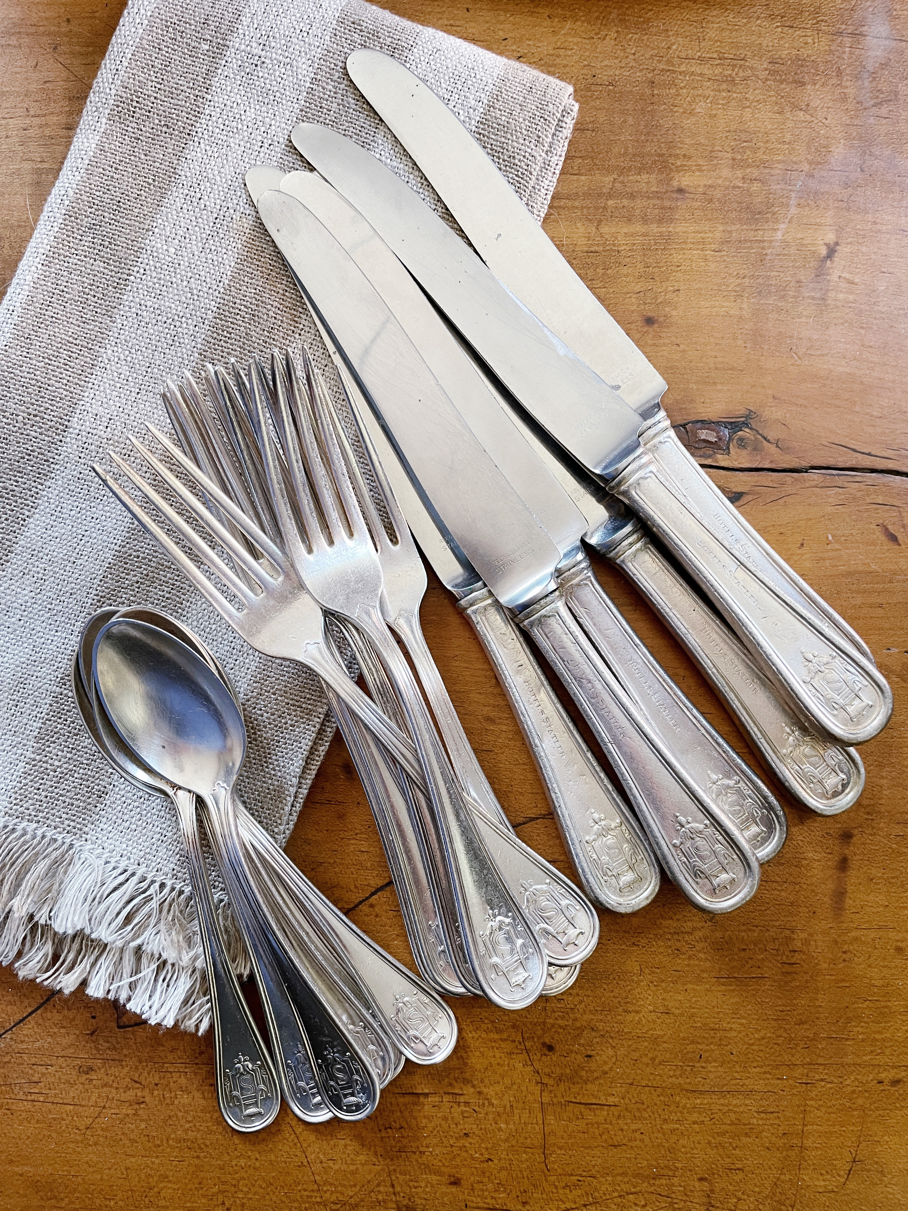 Service for 6 Silver Plated Flatware from The Statler Hotel