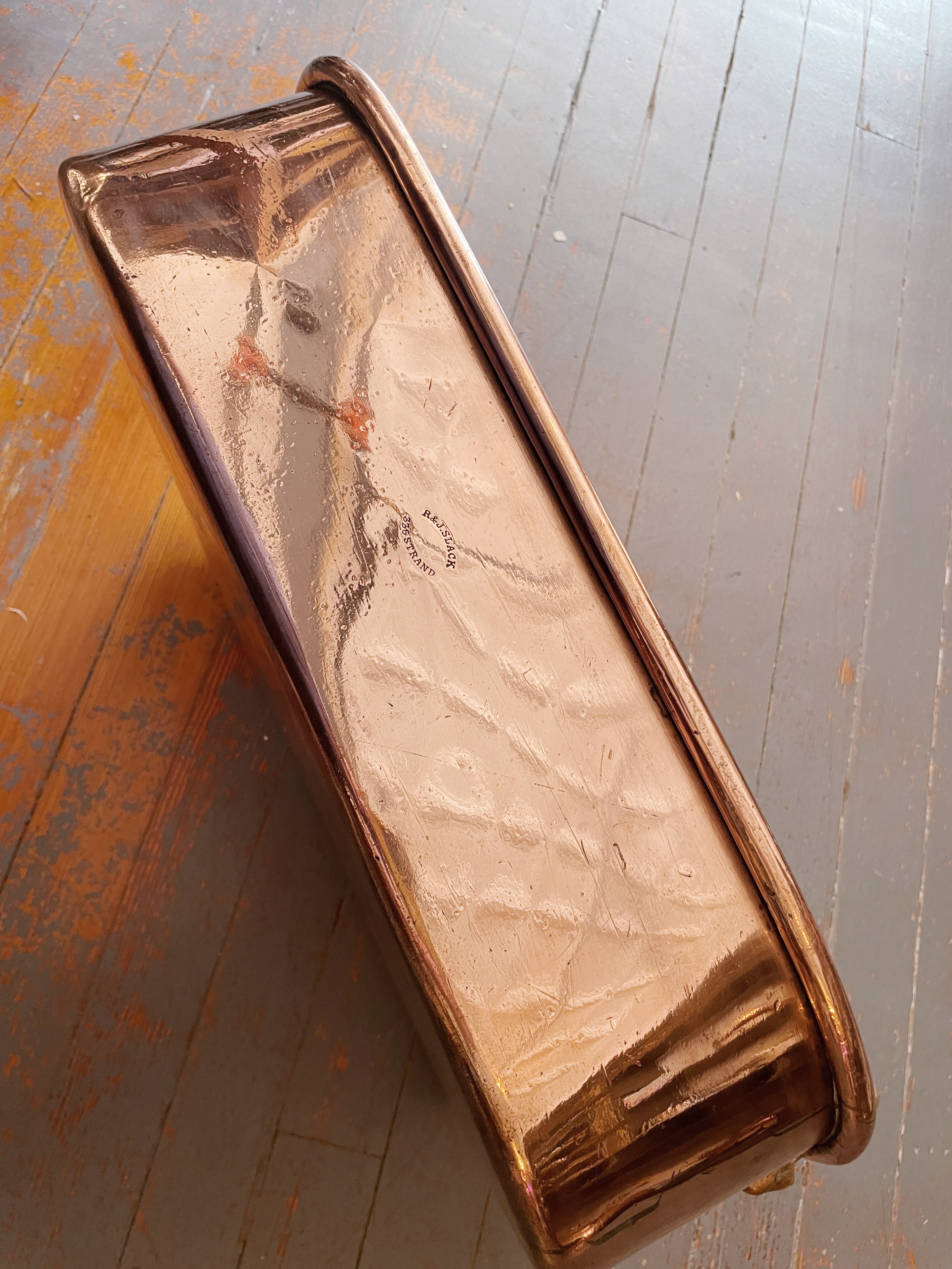 Antique English Copper Roasting Pan by R & J Slack of London