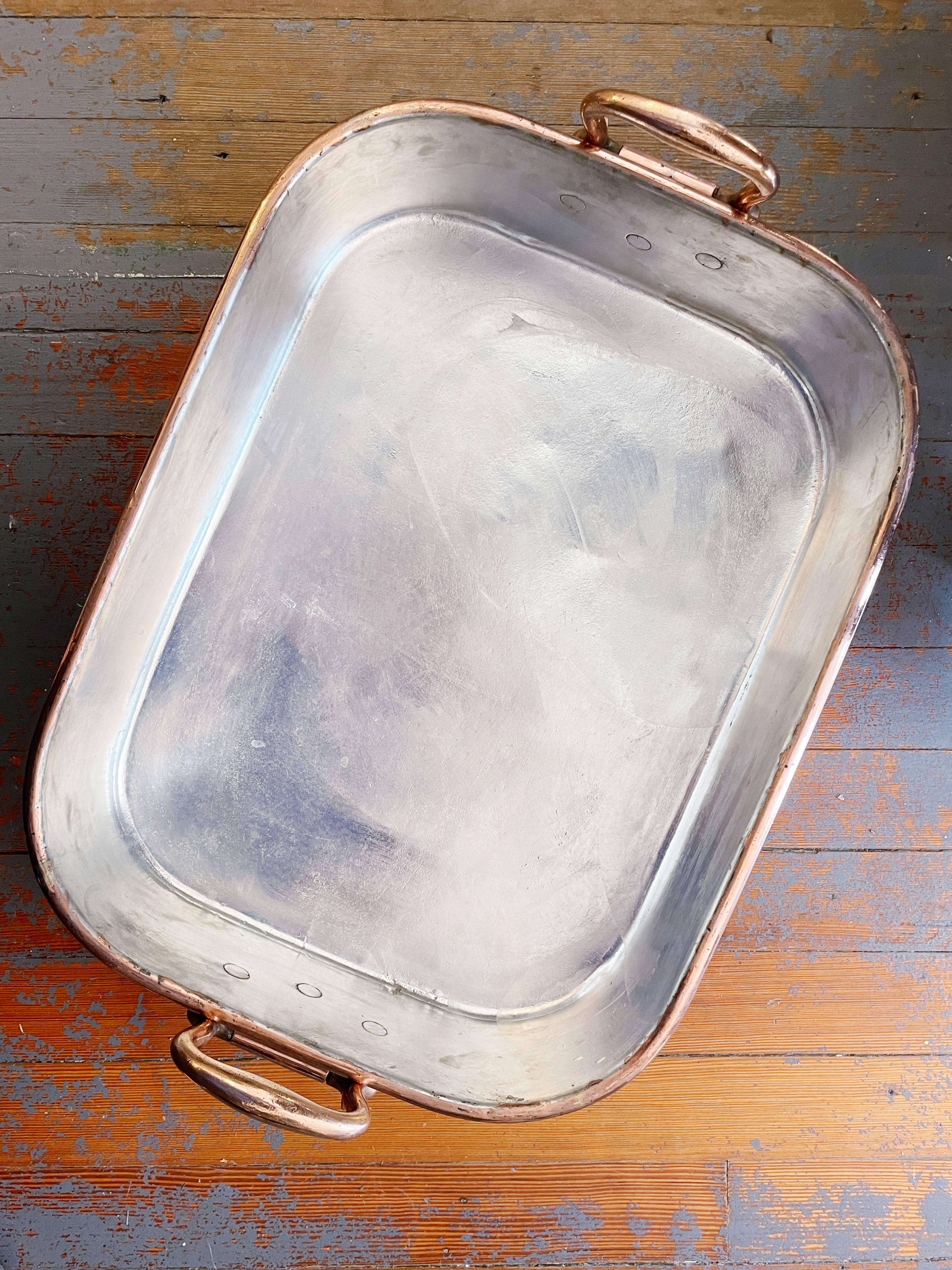 Antique English Copper Roasting Pan by R & J Slack of London