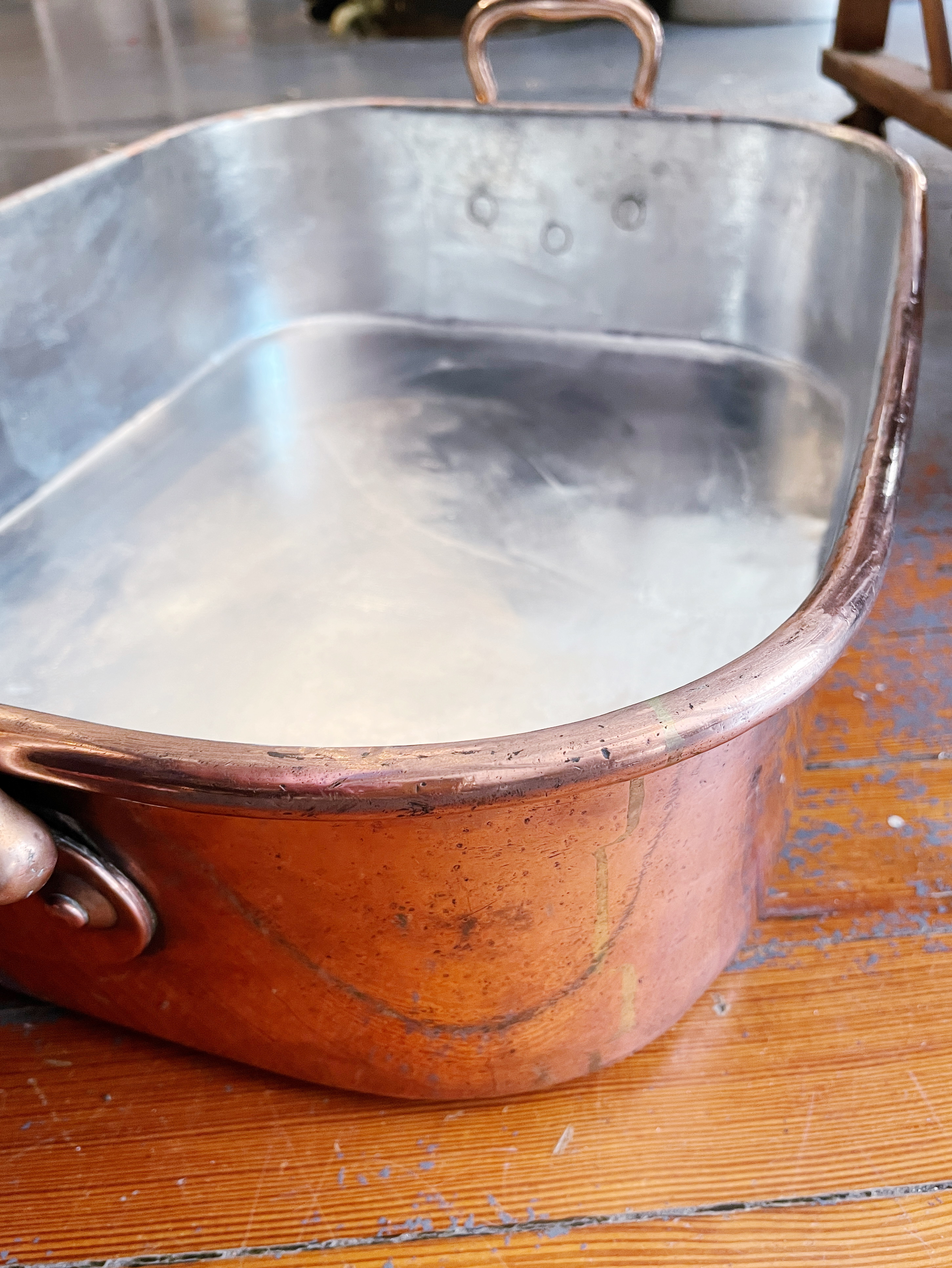 Antique English Copper Roasting Pan by R & J Slack of London