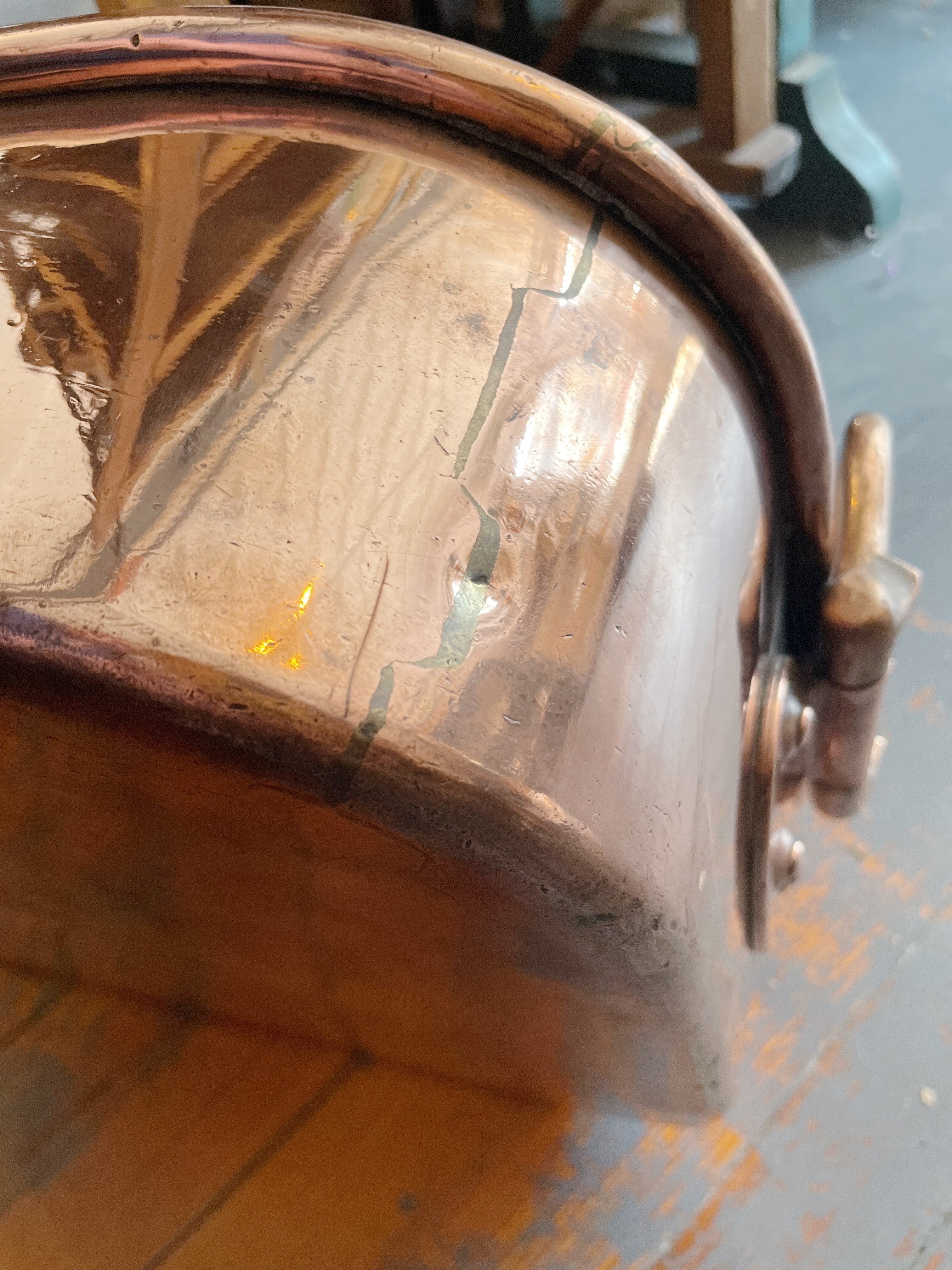 Antique English Copper Roasting Pan by R & J Slack of London