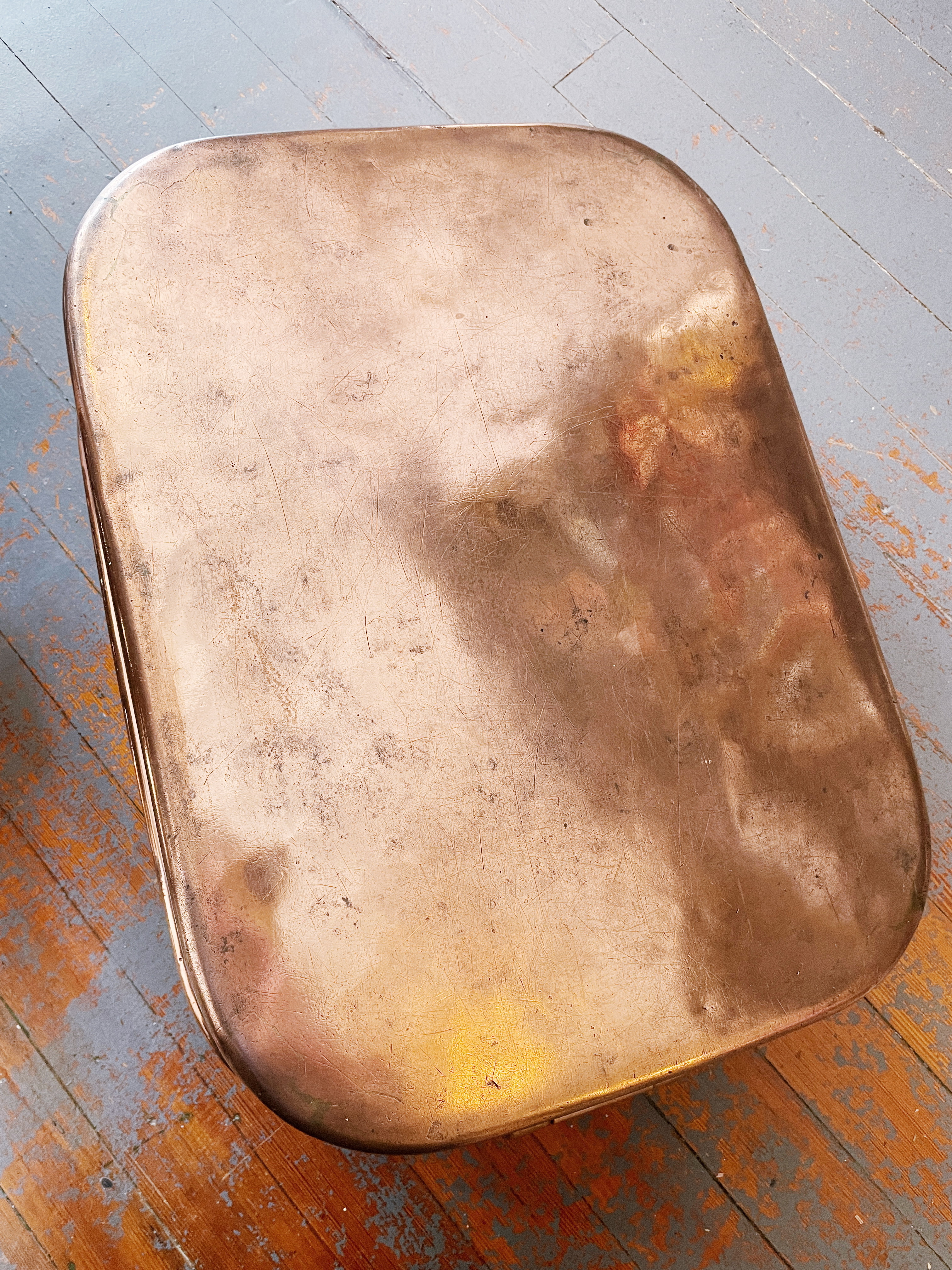 Antique English Copper Roasting Pan by R & J Slack of London