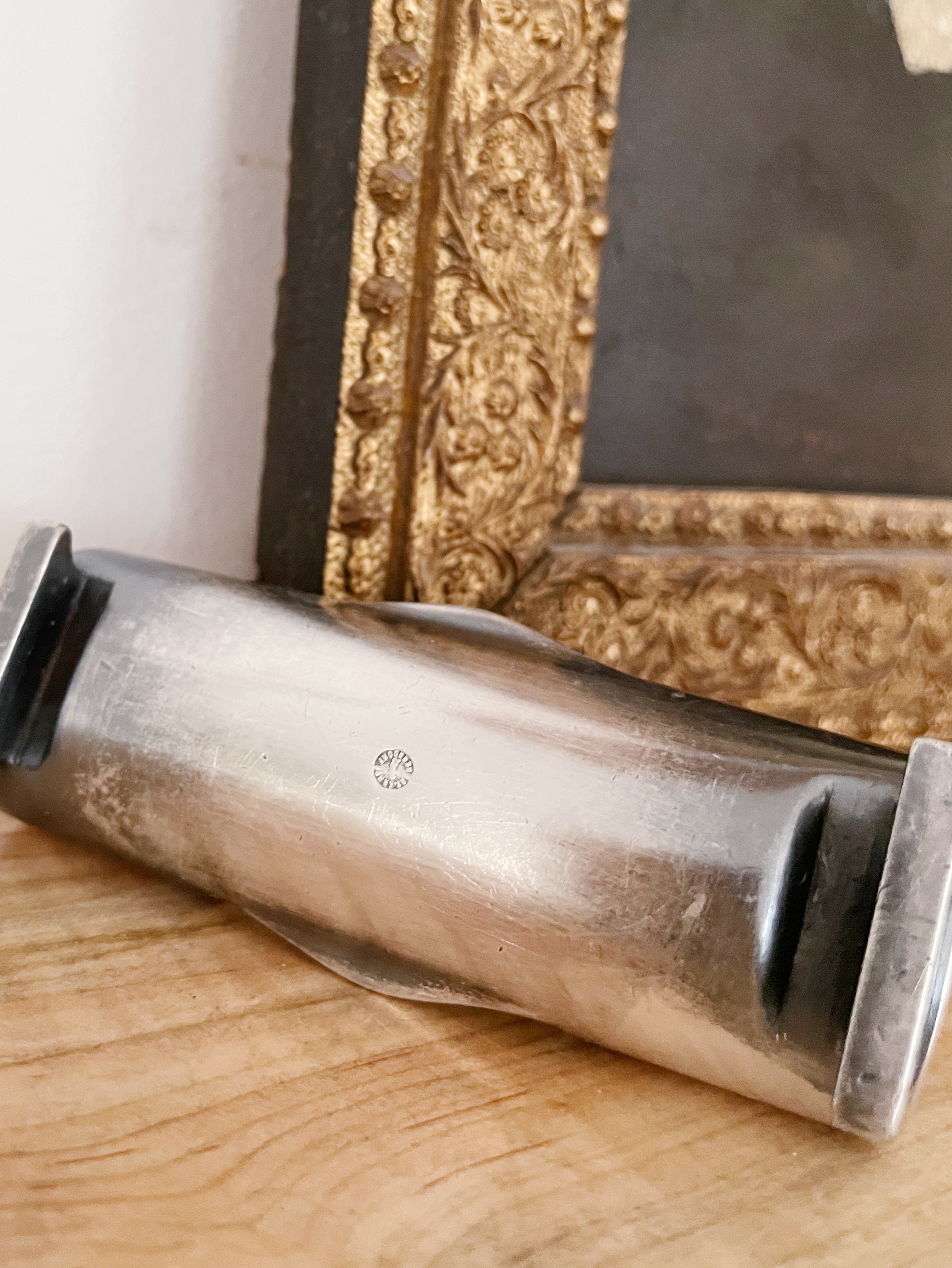 Antique Silver Plated Toothpick Holder from Regina Hotel Rome