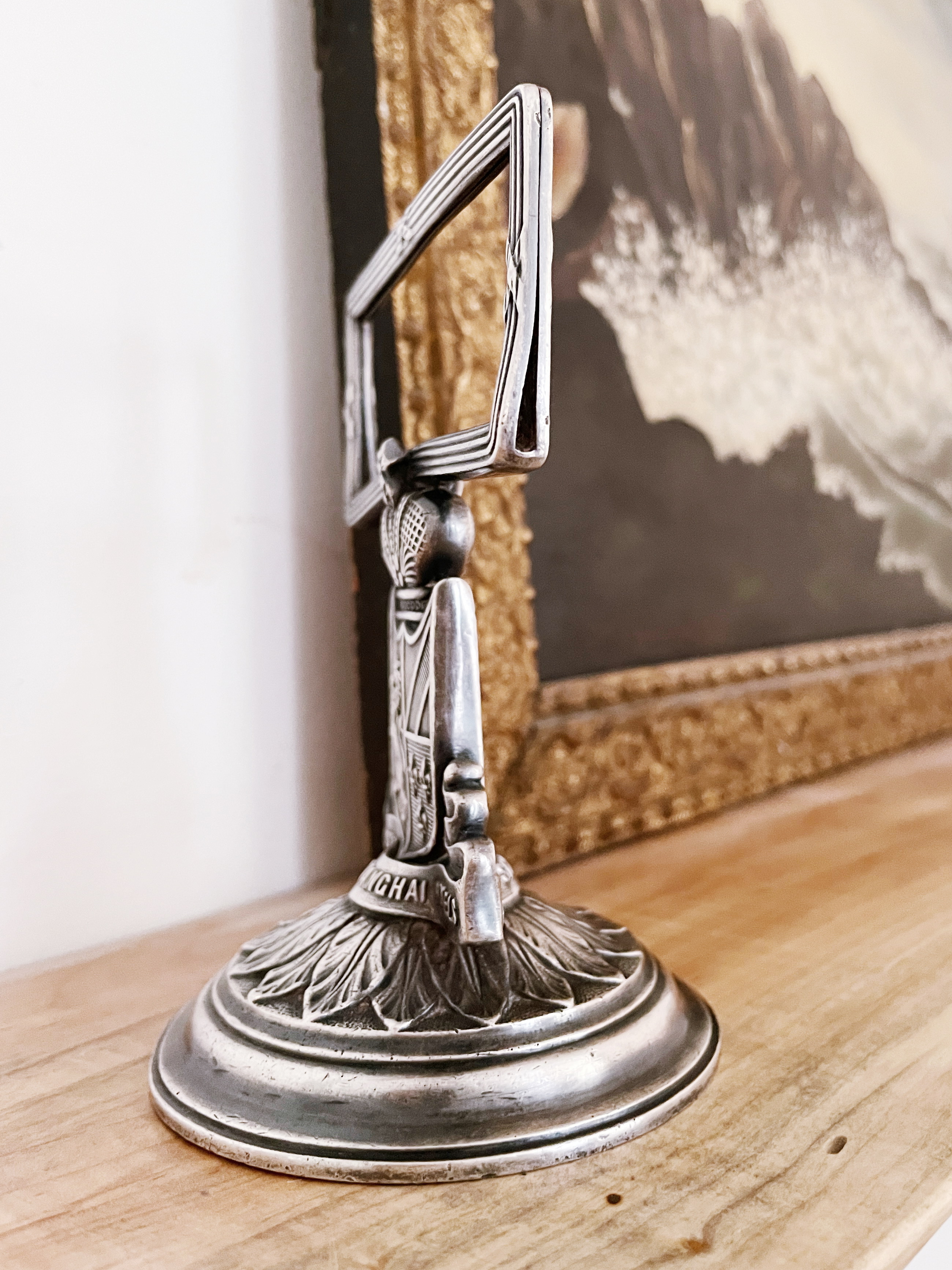 1928 Silver Plated Menu Holder from Hong Kong & Shanghai Hotels