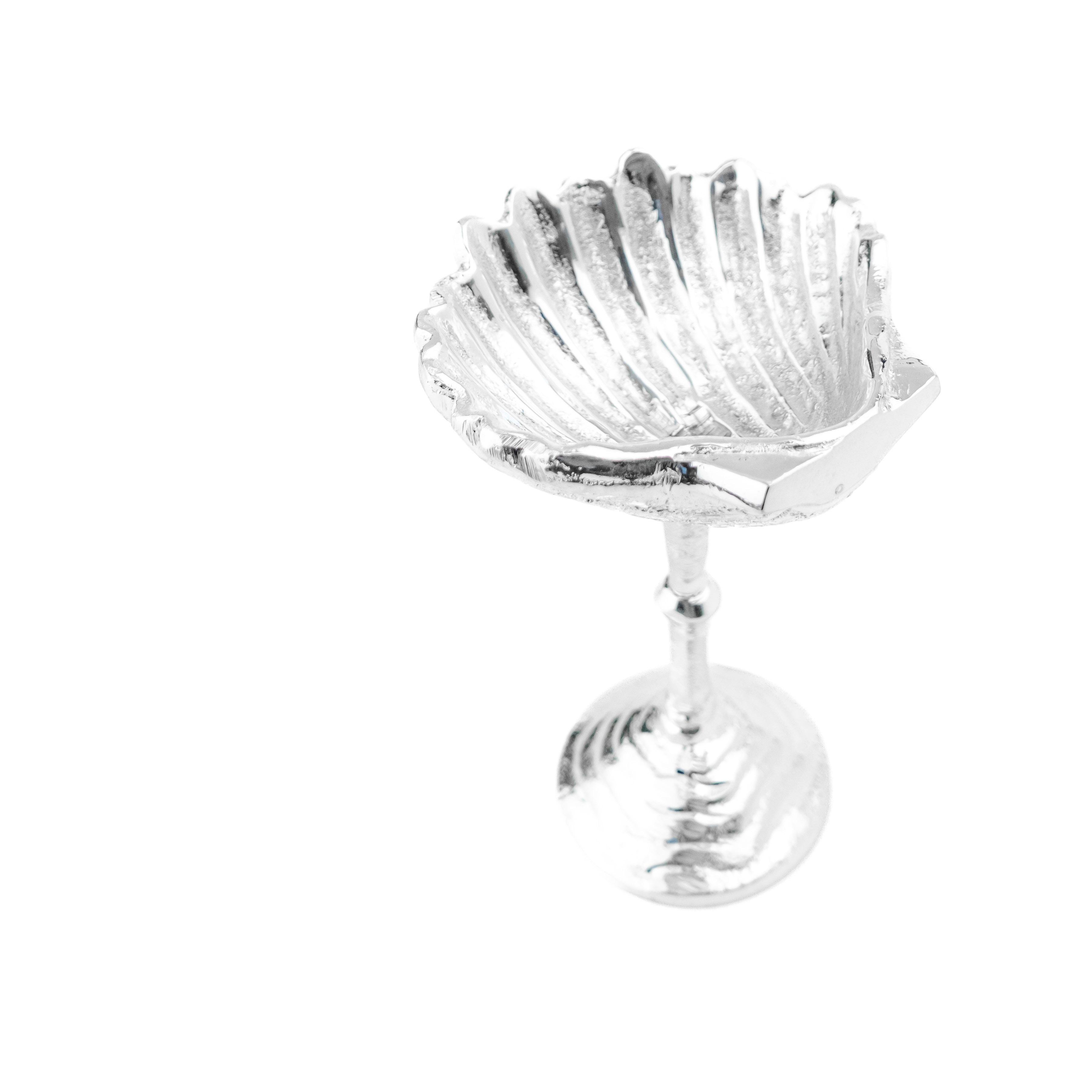 Cast White Brass Shell Cordial