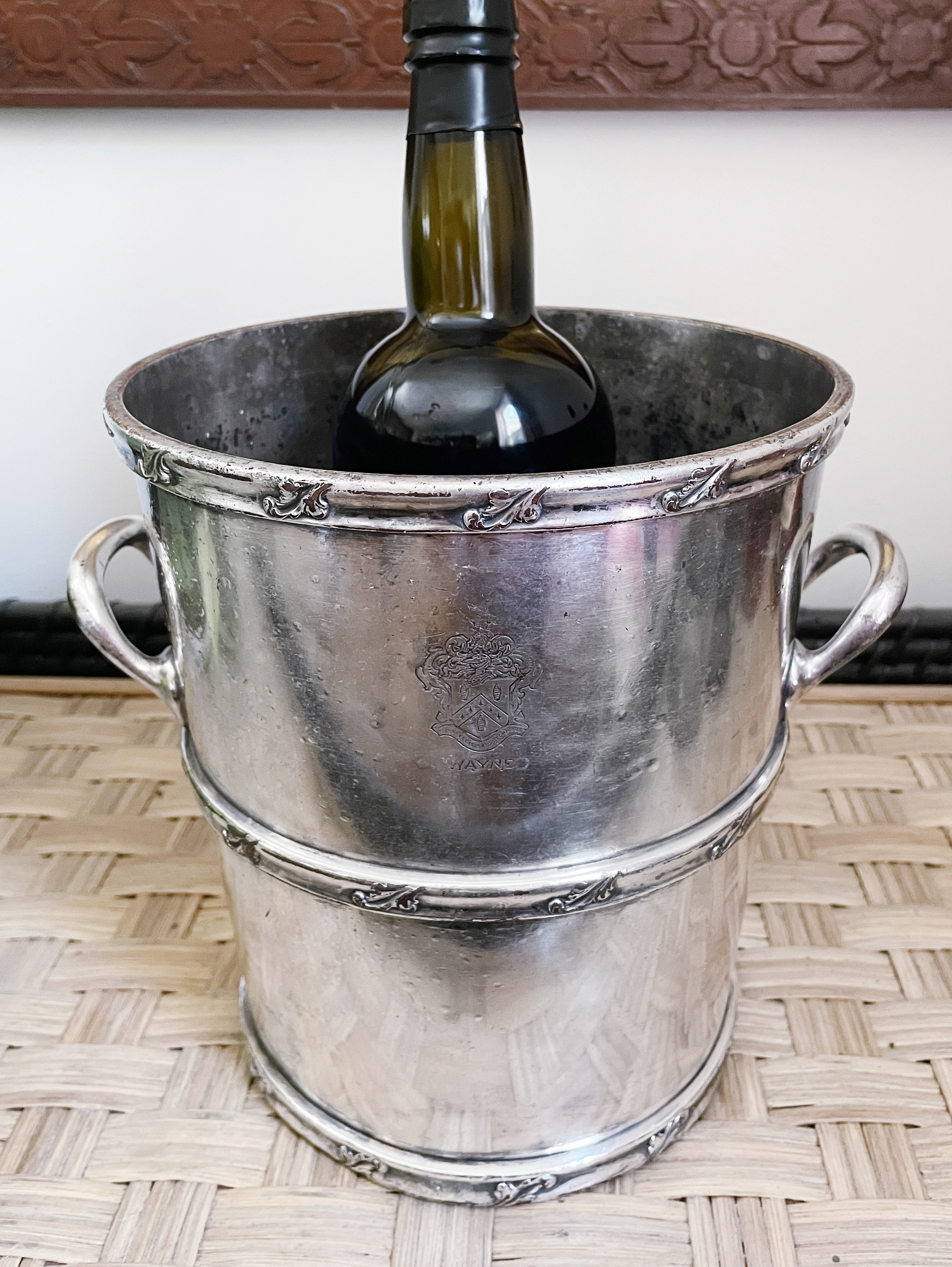 1920s Silver Plated Champagne Bucket from The Anthony Hotel in Ft Wayne IN