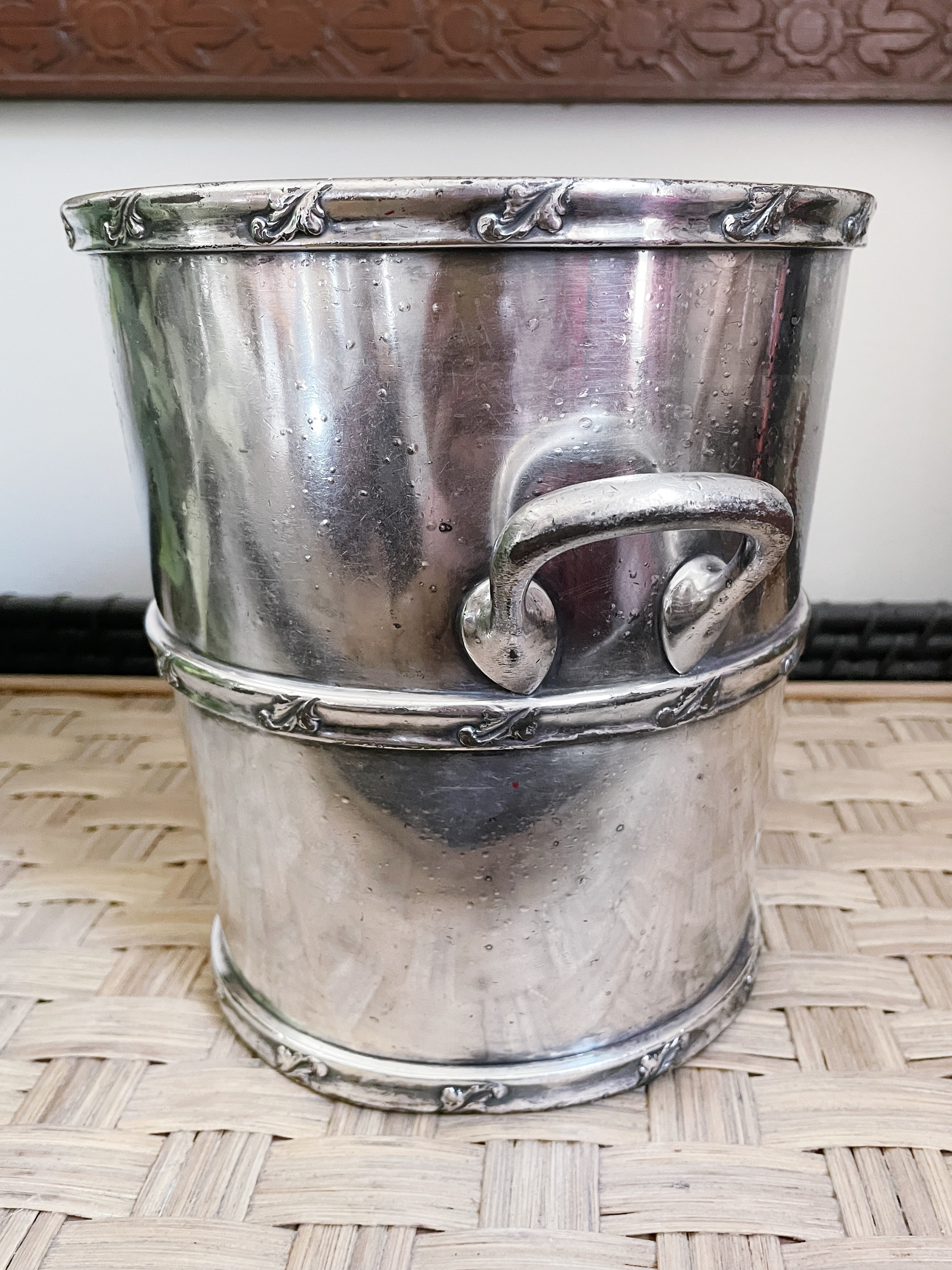 1920s Silver Plated Champagne Bucket from The Anthony Hotel in Ft Wayne IN