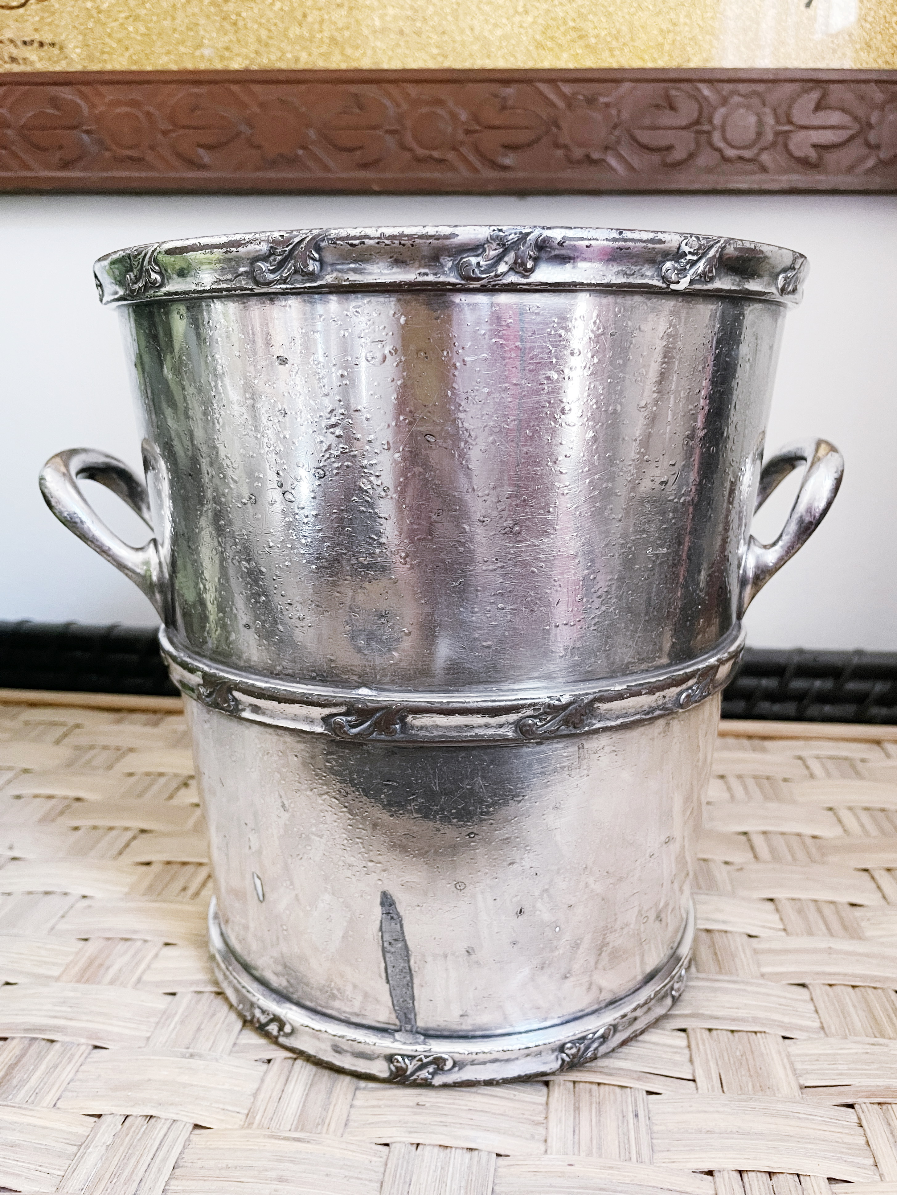 1920s Silver Plated Champagne Bucket from The Anthony Hotel in Ft Wayne IN