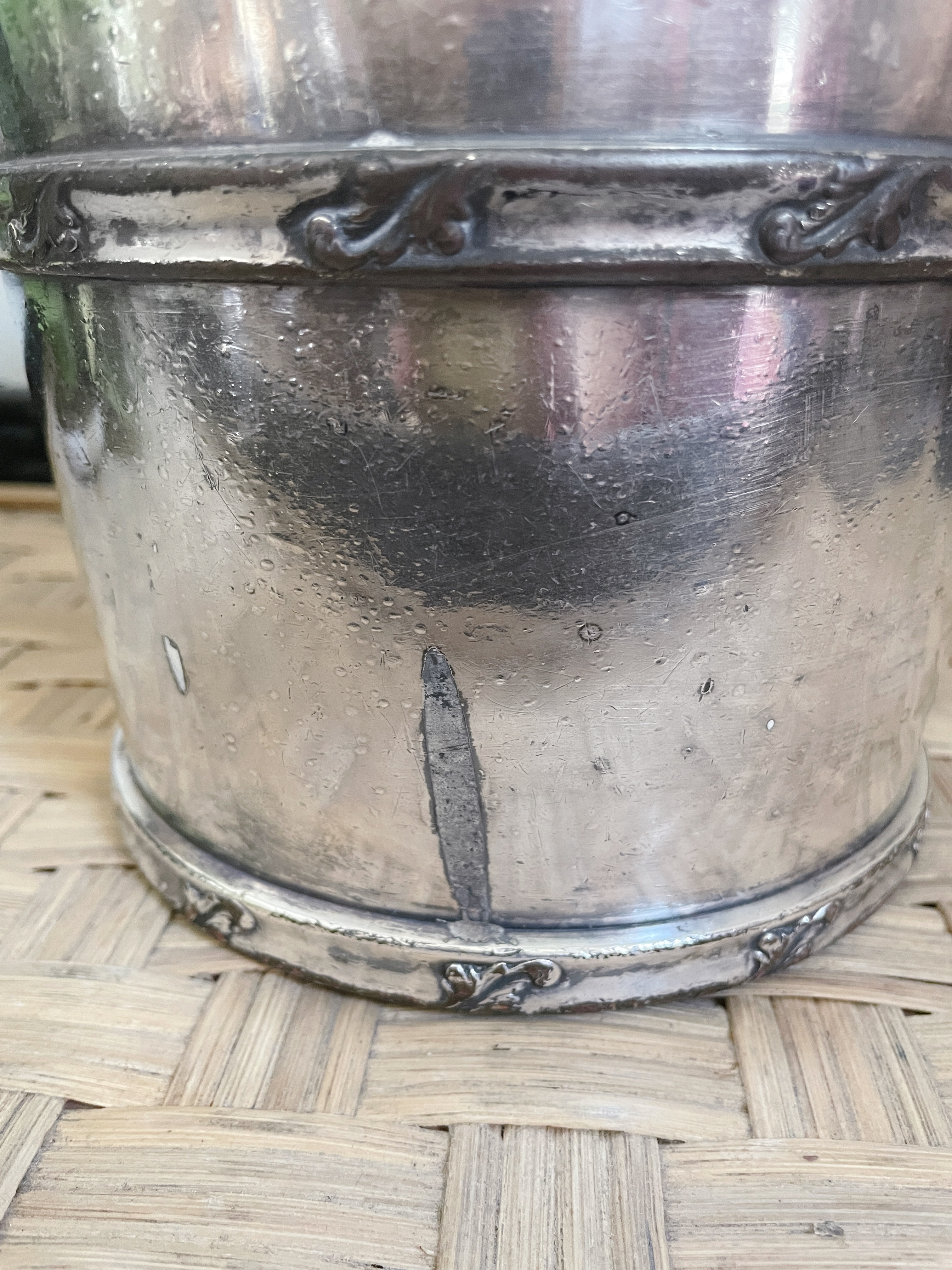 1920s Silver Plated Champagne Bucket from The Anthony Hotel in Ft Wayne IN