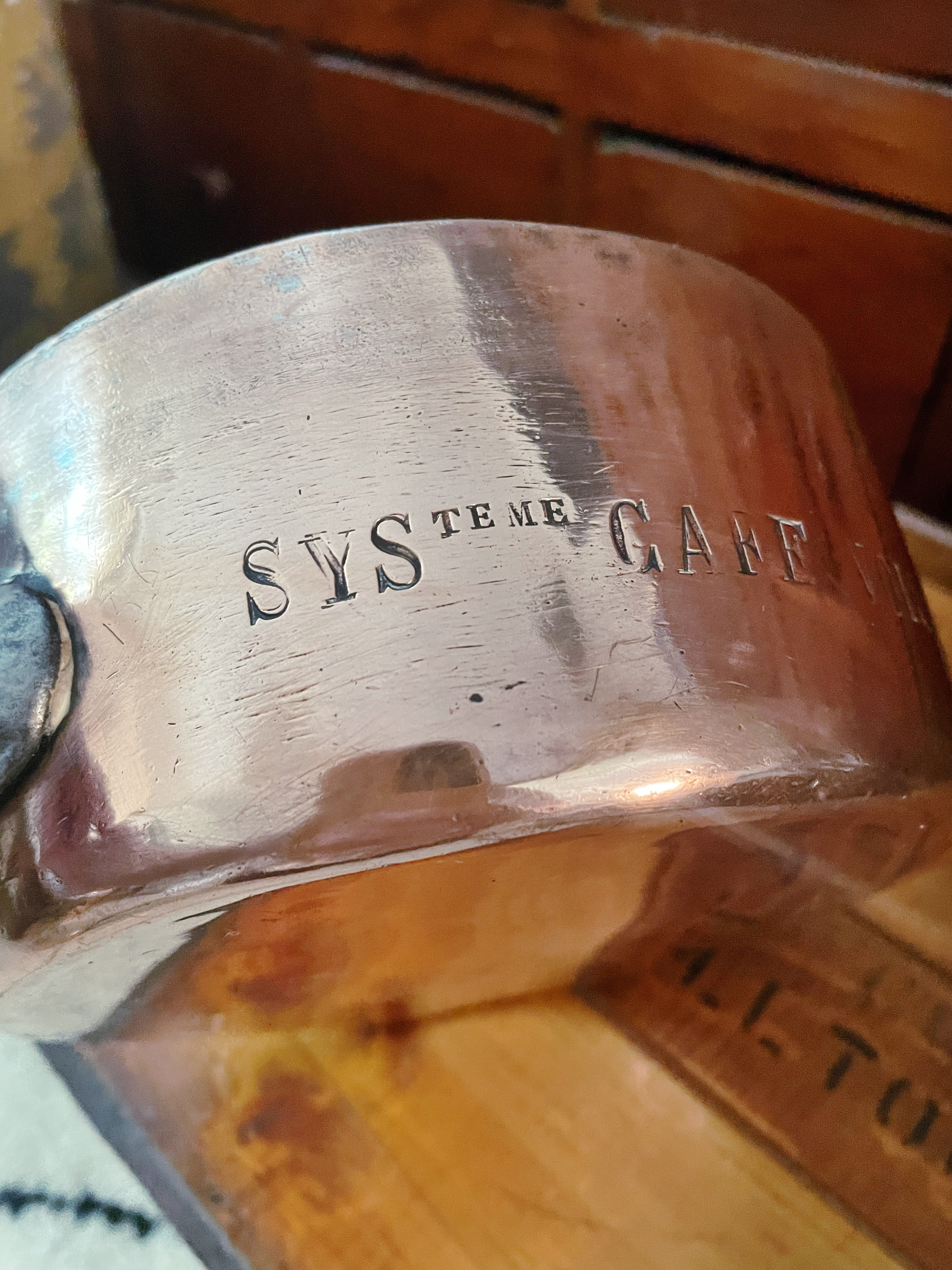 Antique Copper Pot from Voisin Restaurant in NYC