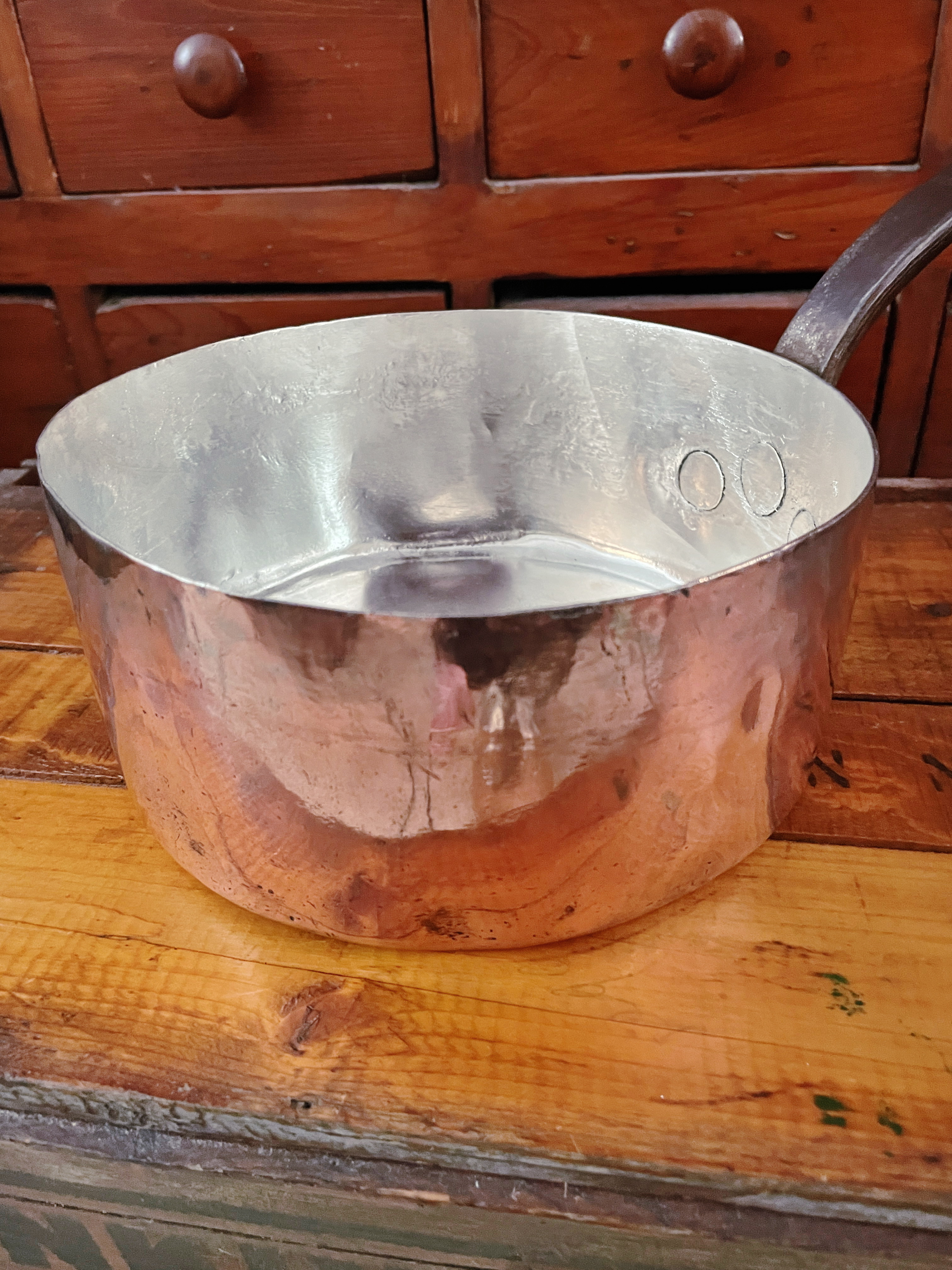 Antique Copper Pot from Voisin Restaurant NYC