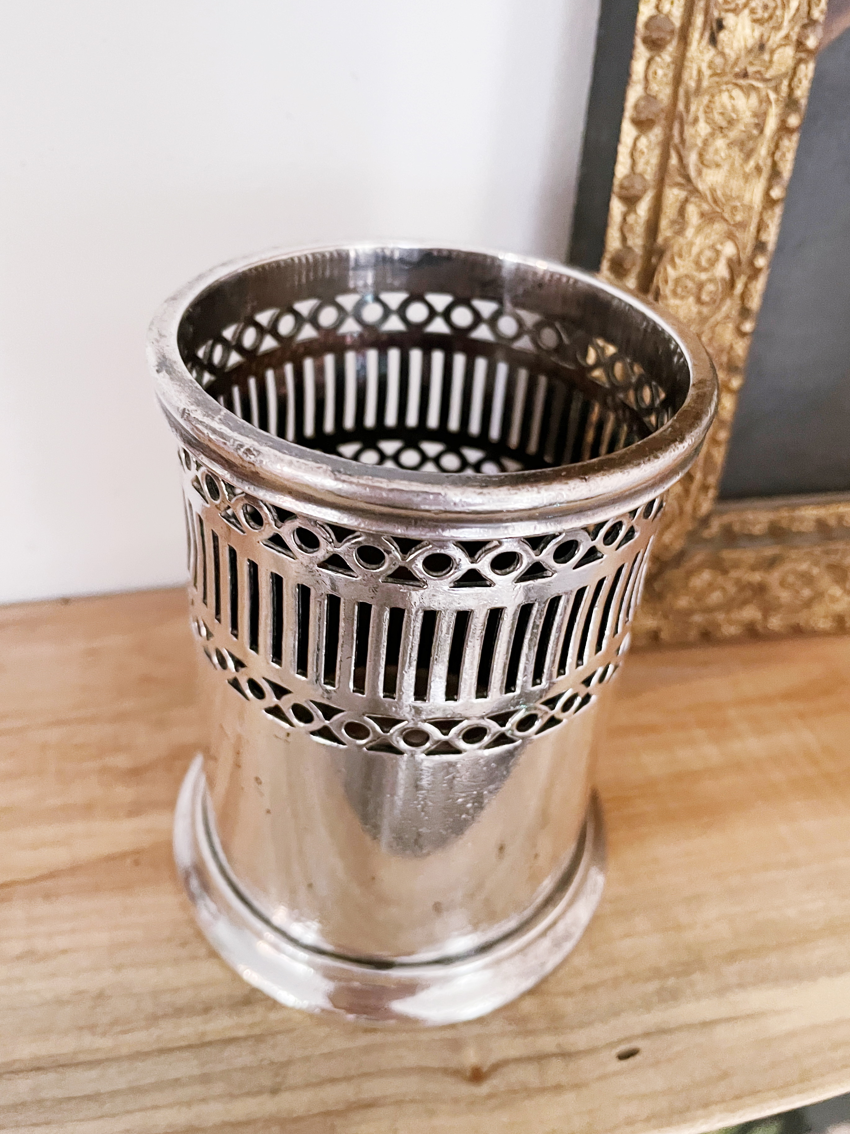1924 Silver Plated Detroit & Cleveland Steam Navigation Company Ketchup Bottle Holder