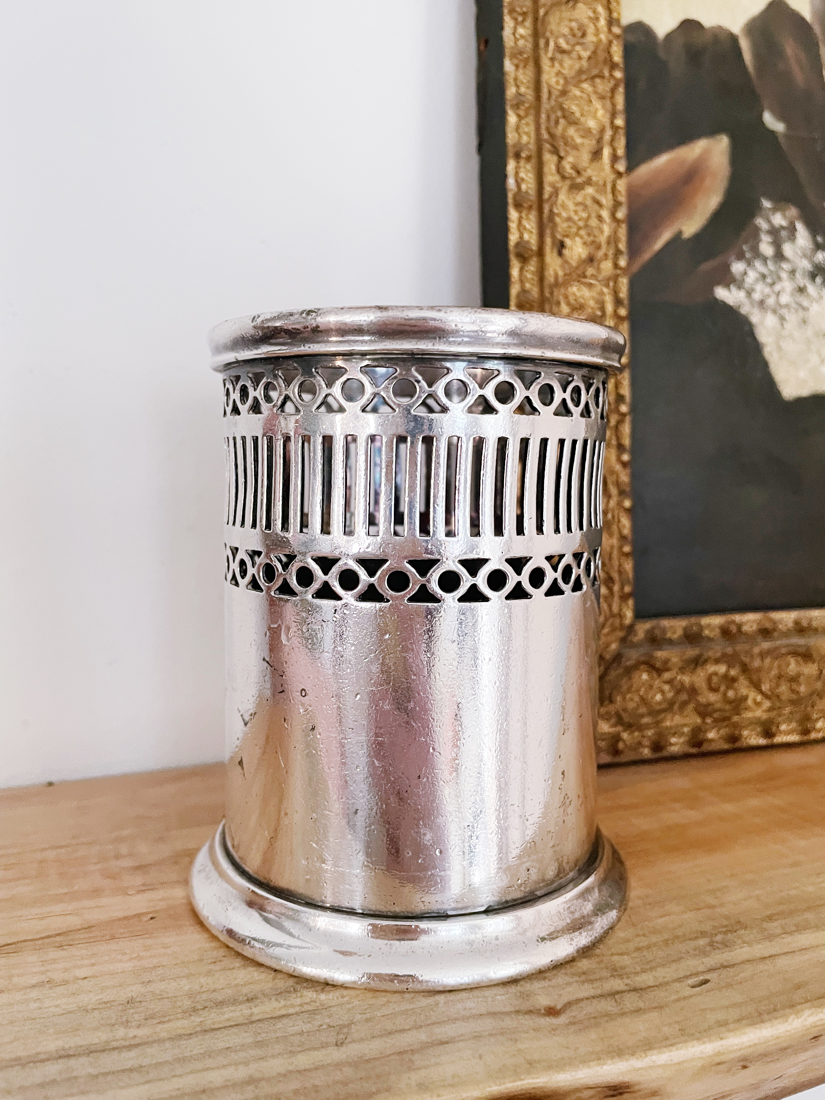 1924 Silver Plated Detroit & Cleveland Steam Navigation Company Ketchup Bottle Holder