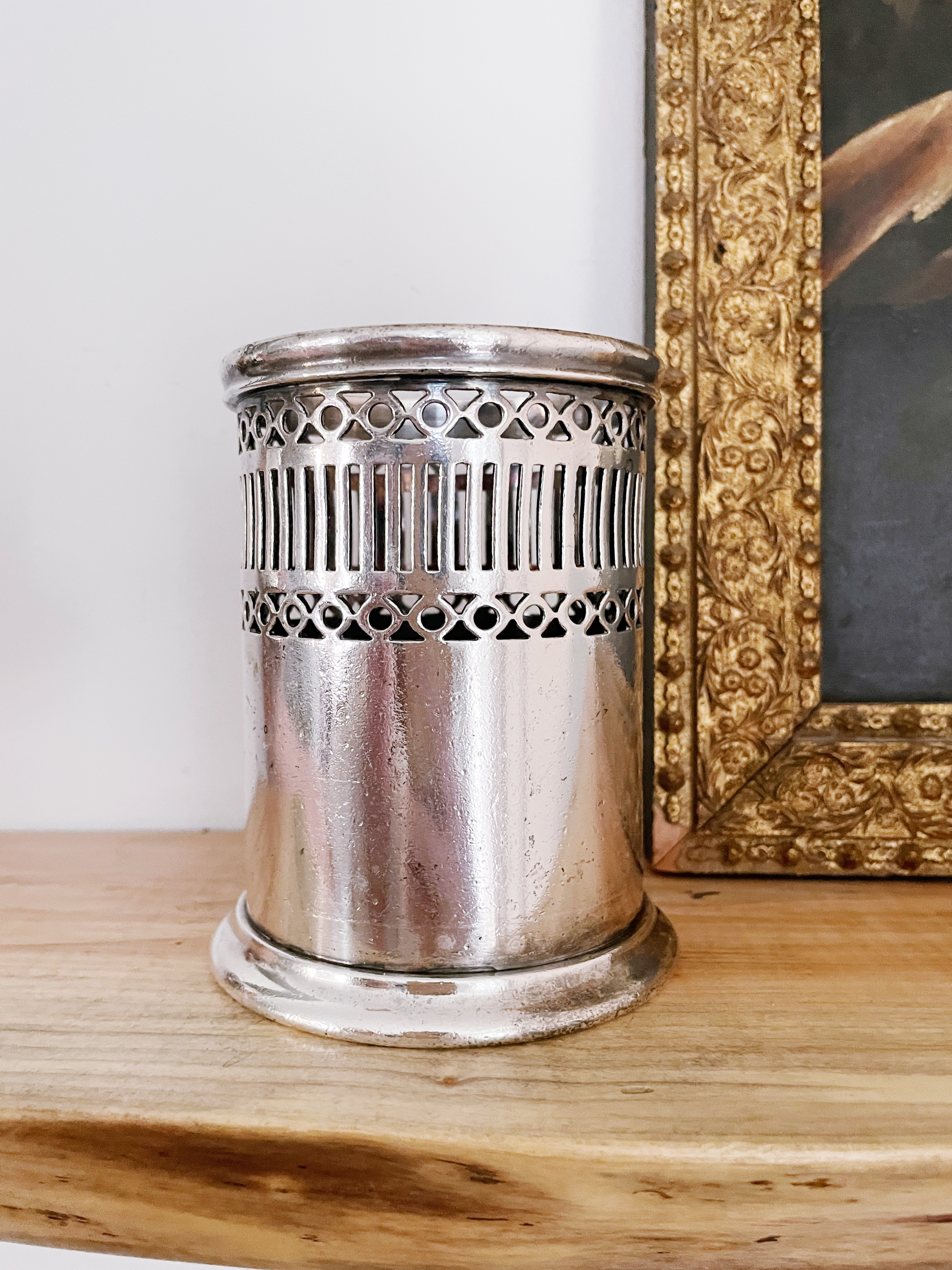 1924 Silver Plated Detroit & Cleveland Steam Navigation Company Ketchup Bottle Holder