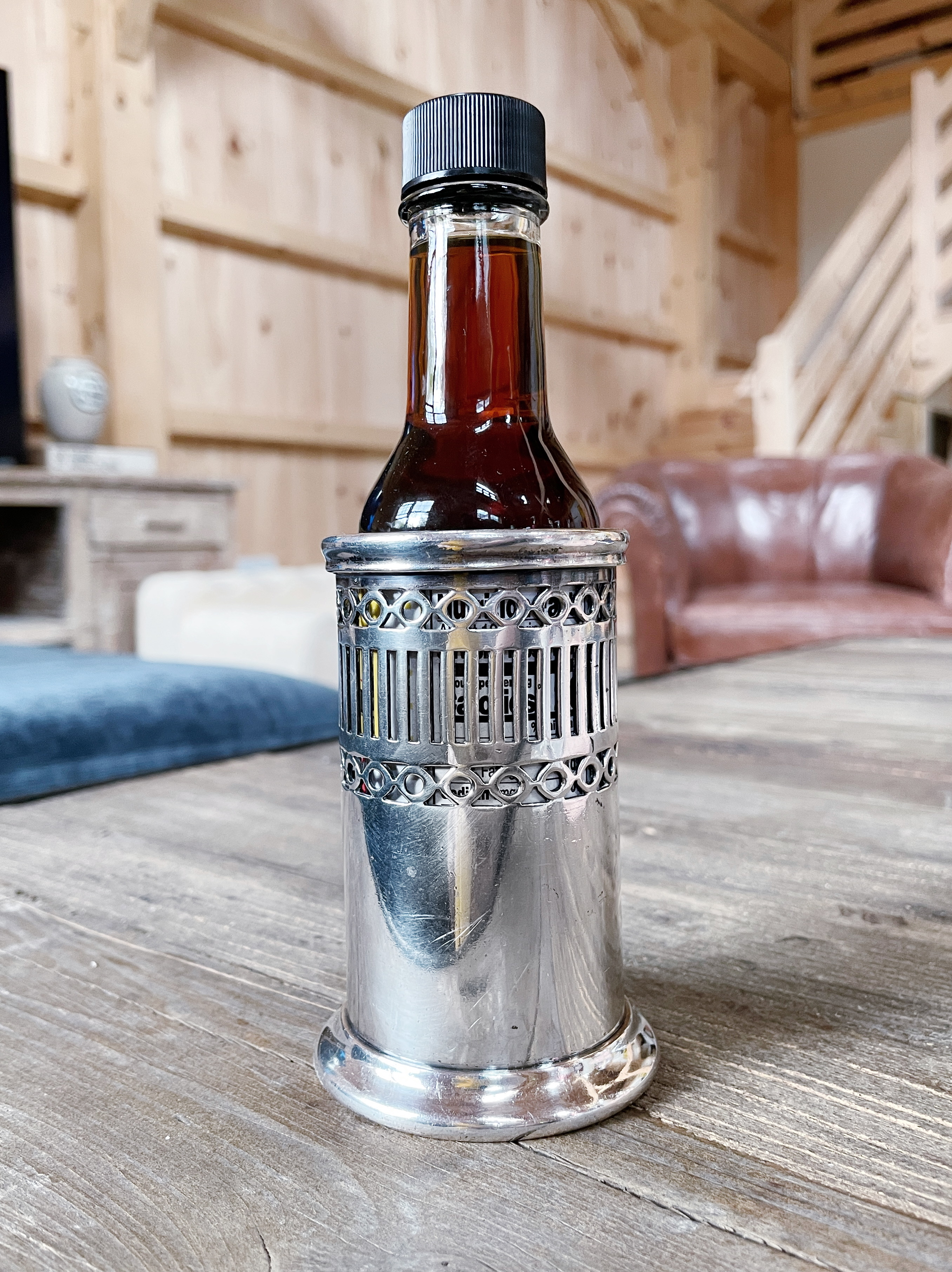 1924 Silver Plated Detroit & Cleveland Steam Navigation Company Condiment Bottle Holder