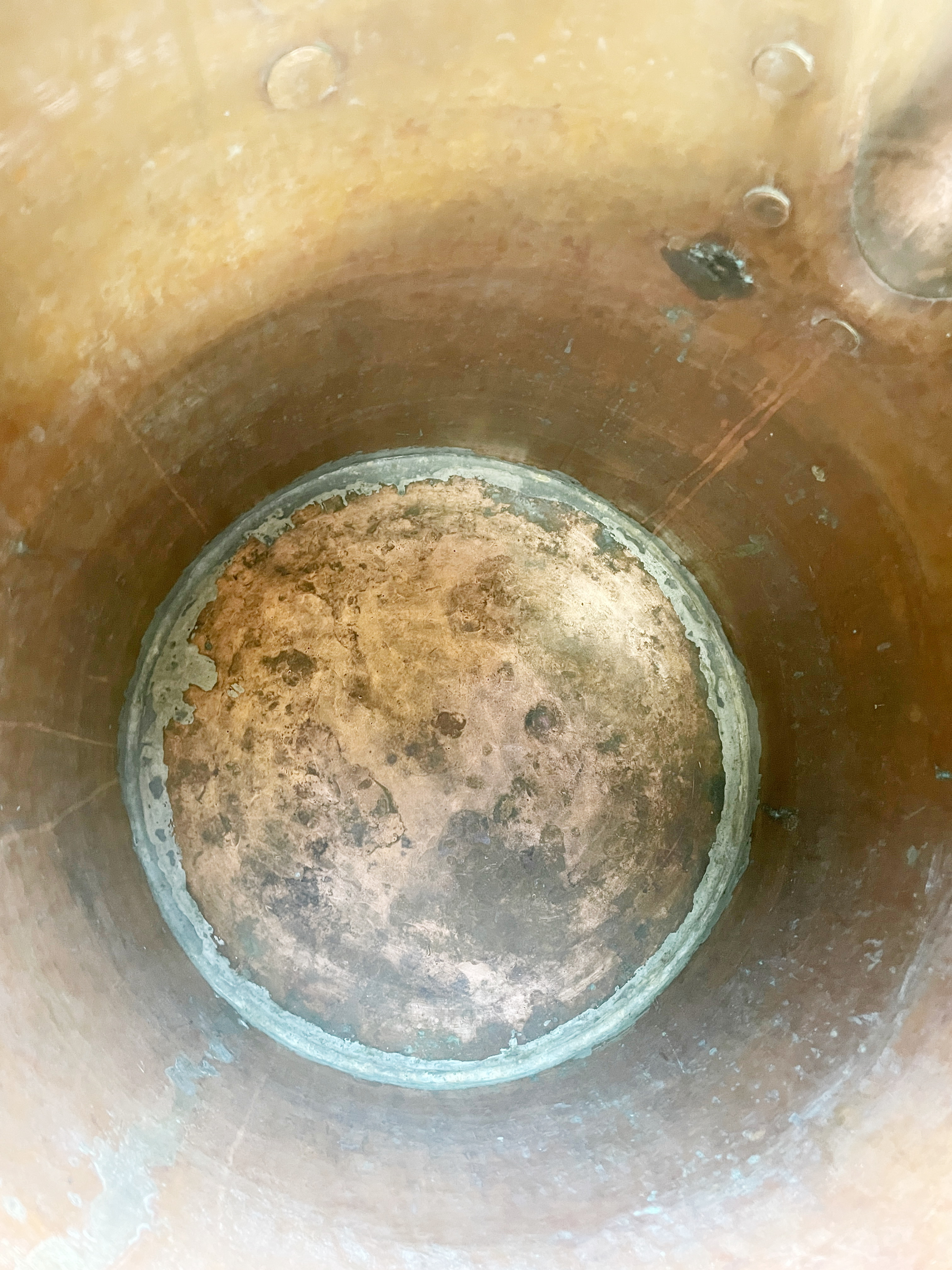 Huge Antique English Riveted Copper Water Pitcher