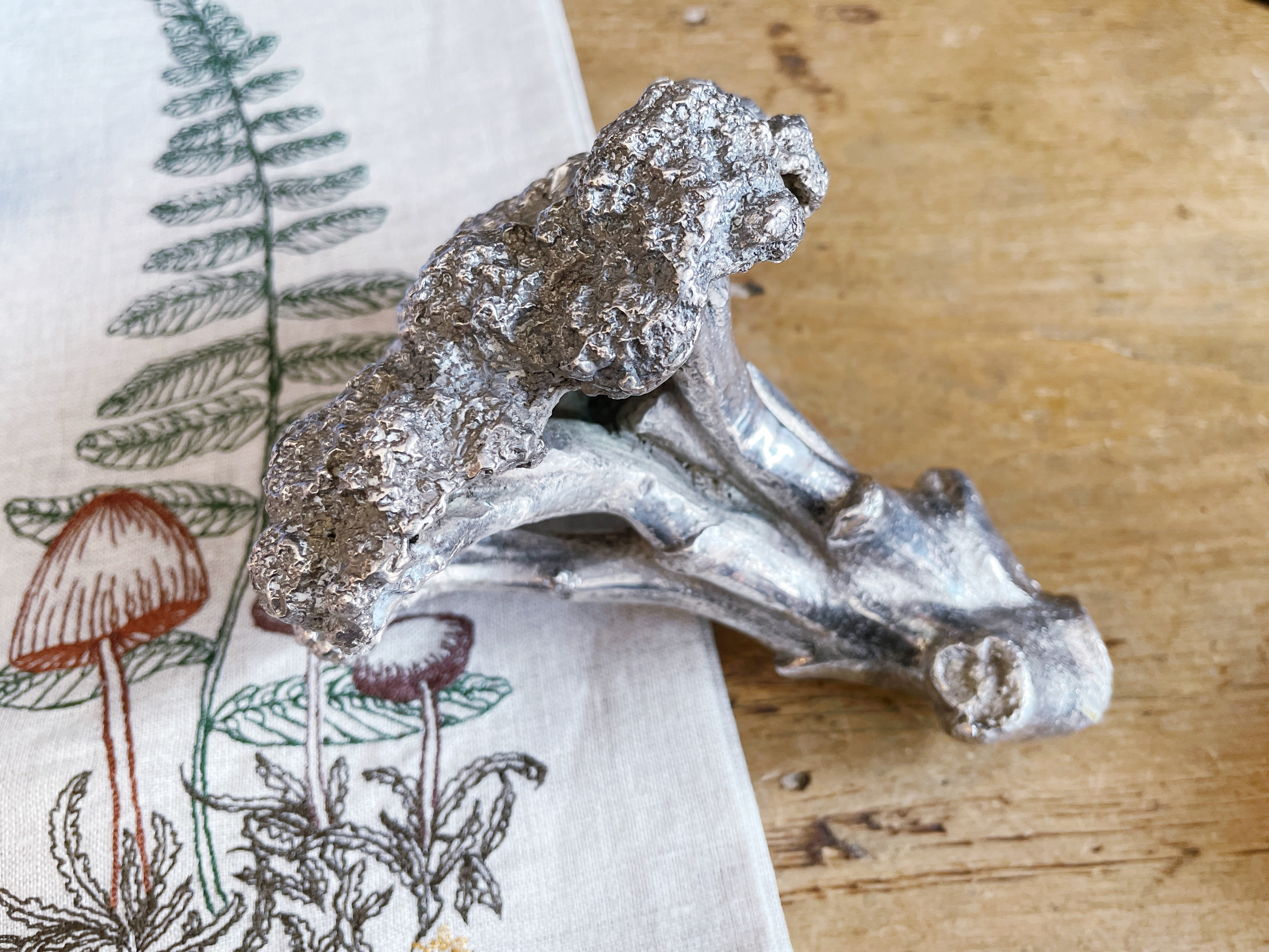 Vintage Maitland-Smith Silvered Bronze Broccoli