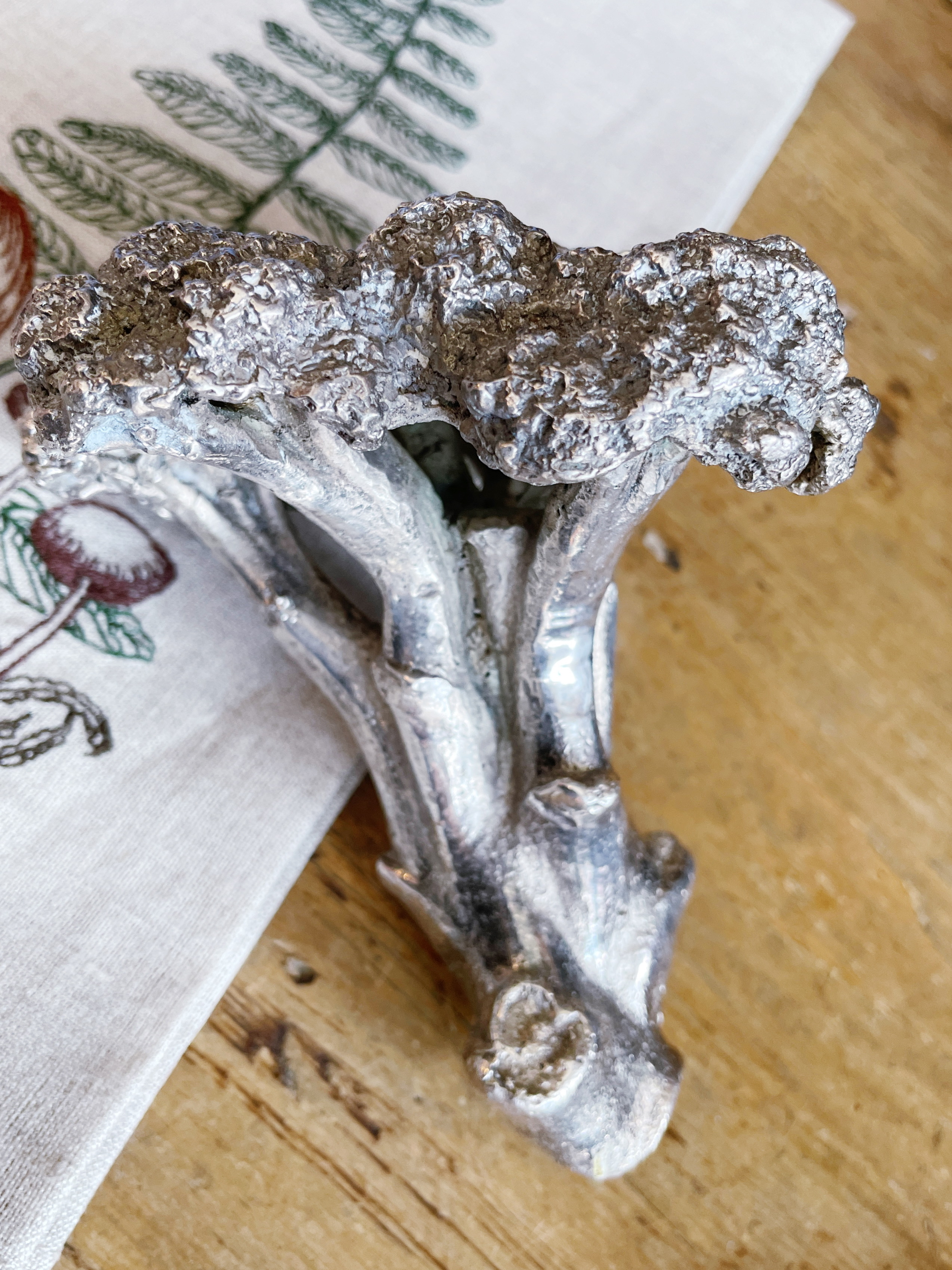 Vintage Maitland-Smith Silvered Bronze Broccoli