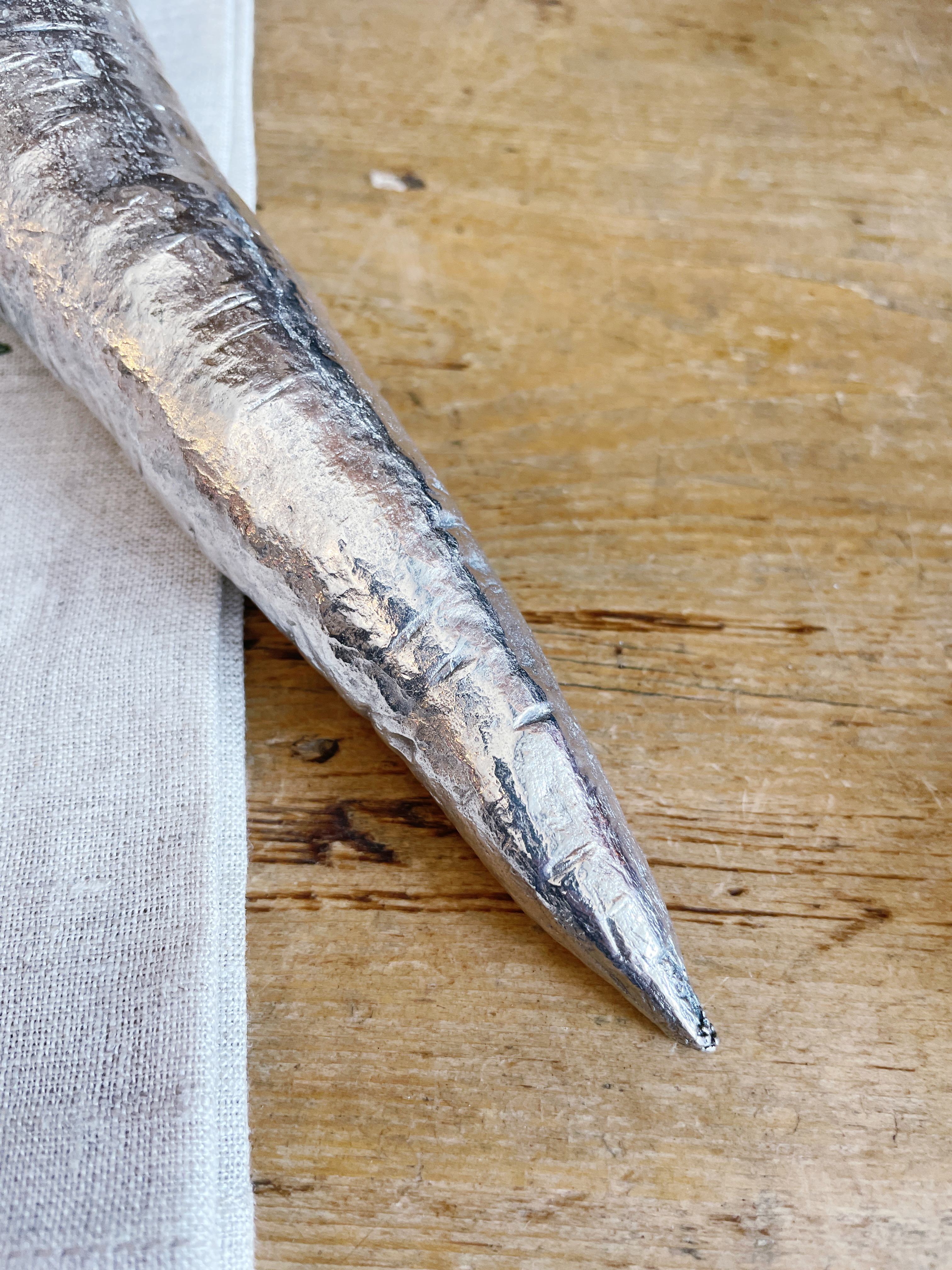 Vintage Maitland-Smith Silvered Bronze Carrot