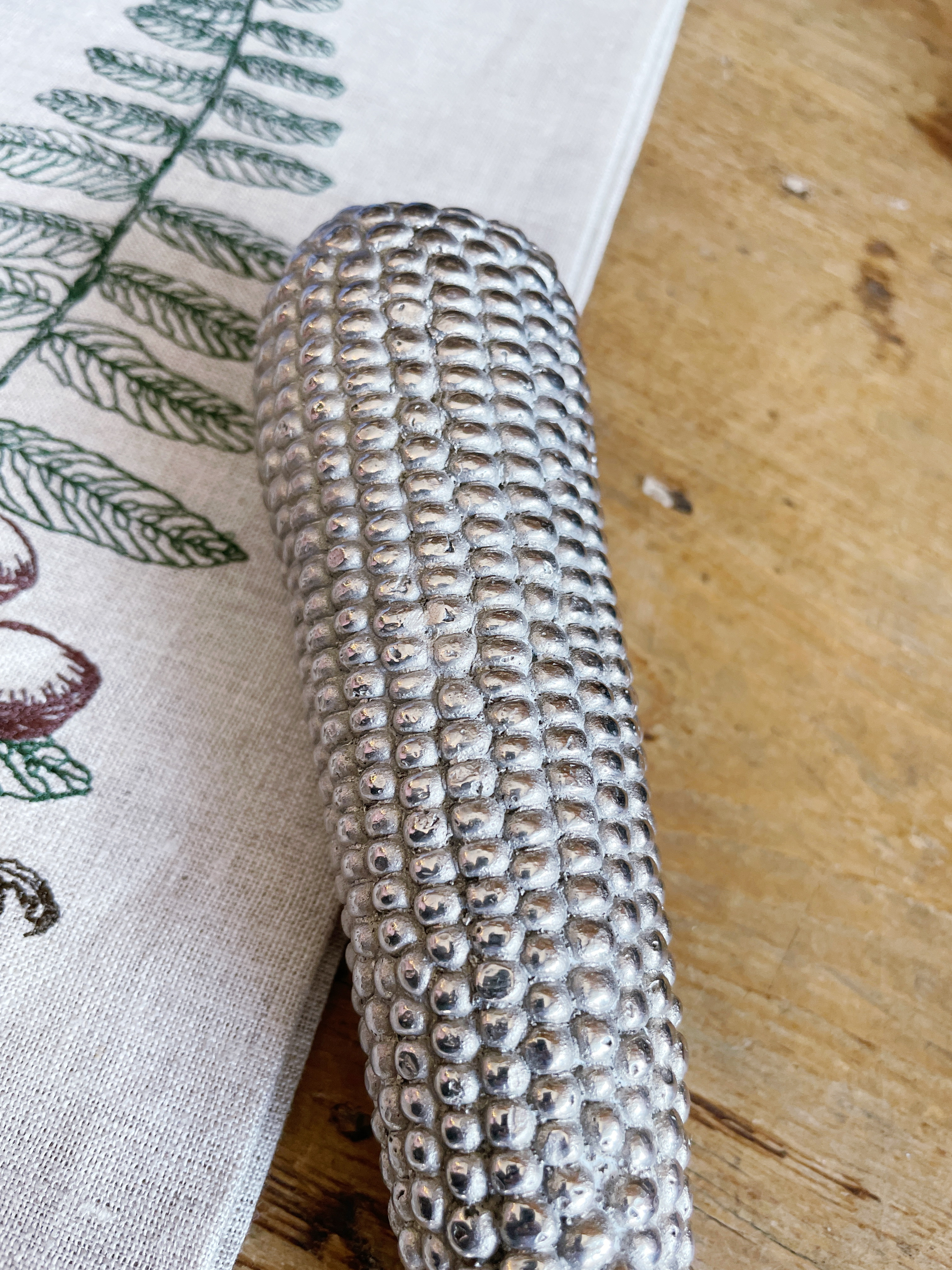 Vintage Maitland-Smith Silvered Bronze Corn