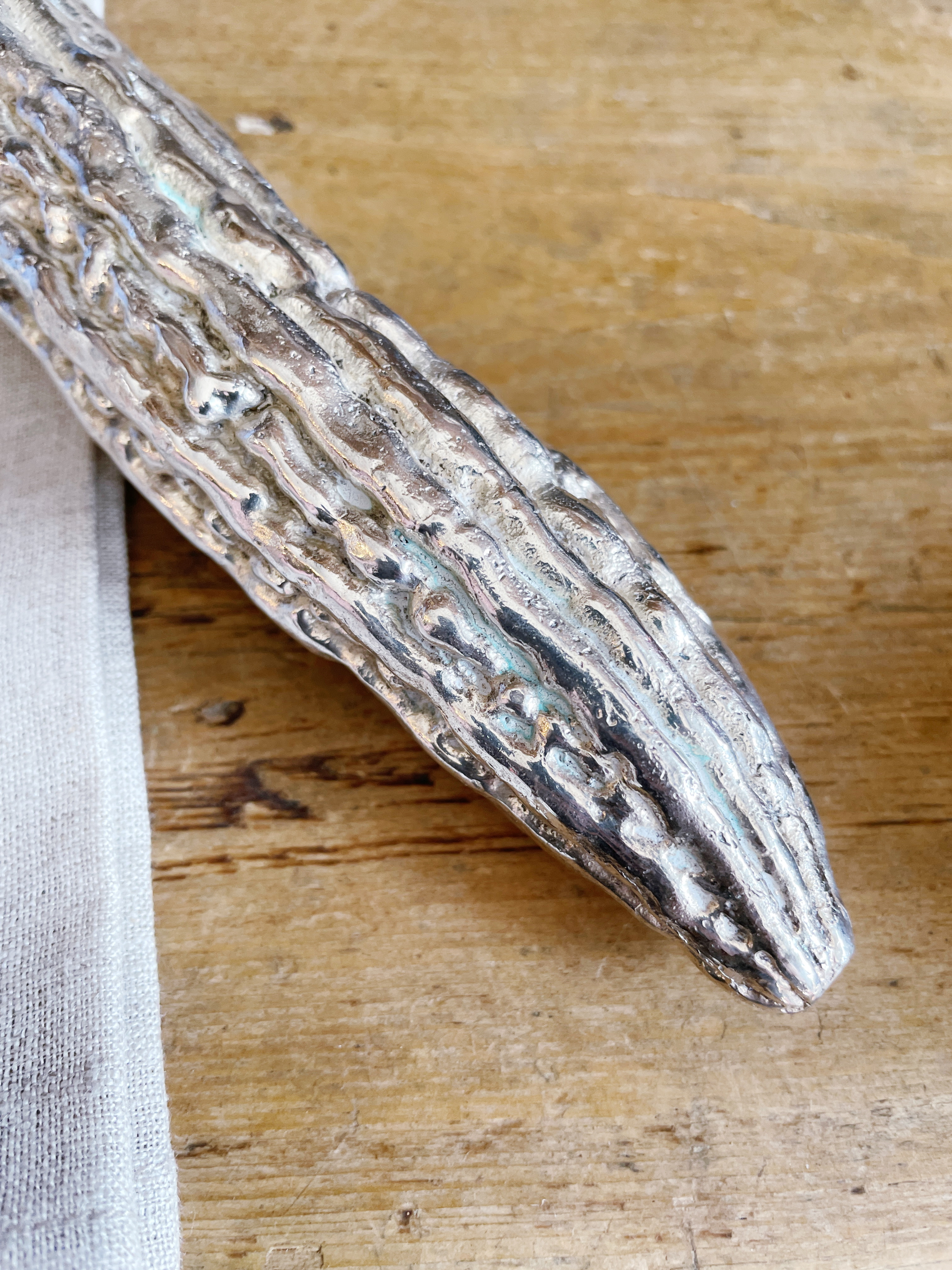 Vintage Maitland-Smith Silvered Bronze English Cucumber