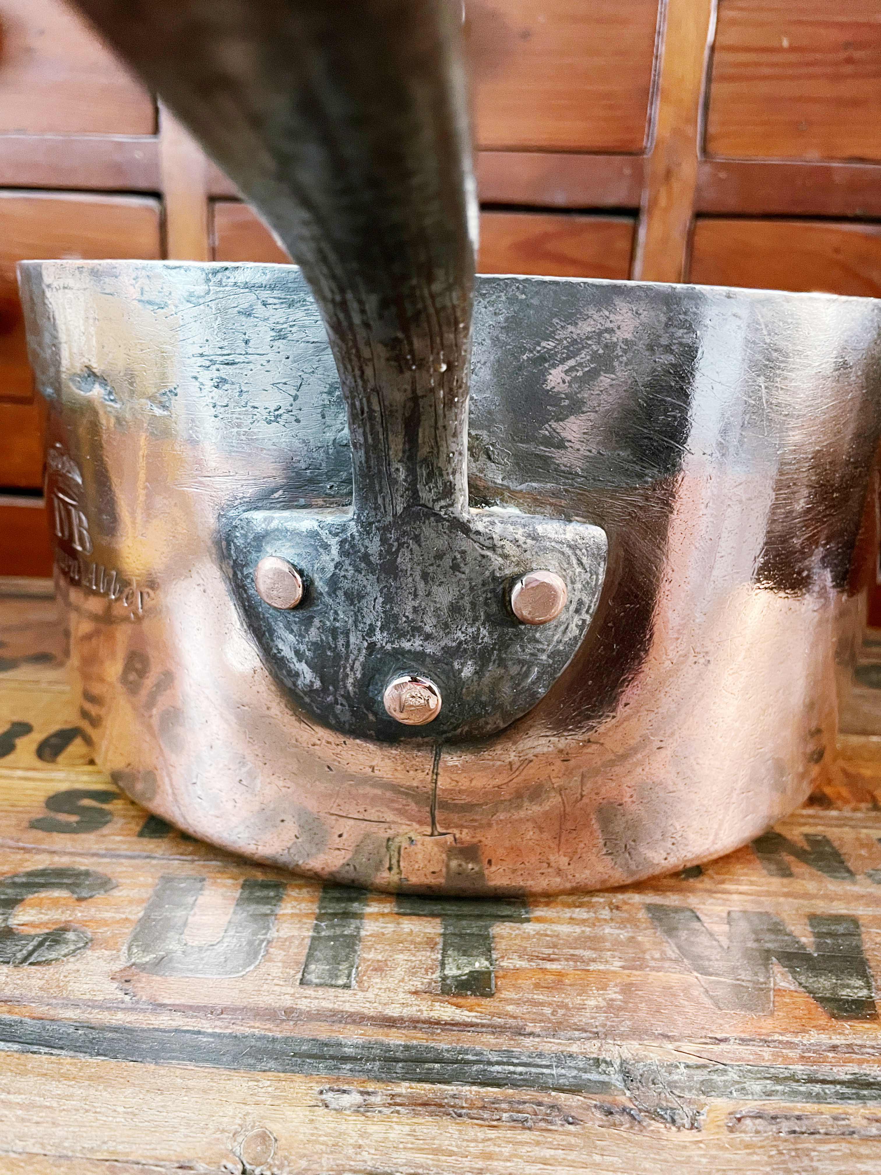 Antique English Copper Pot from Woburn Abbey