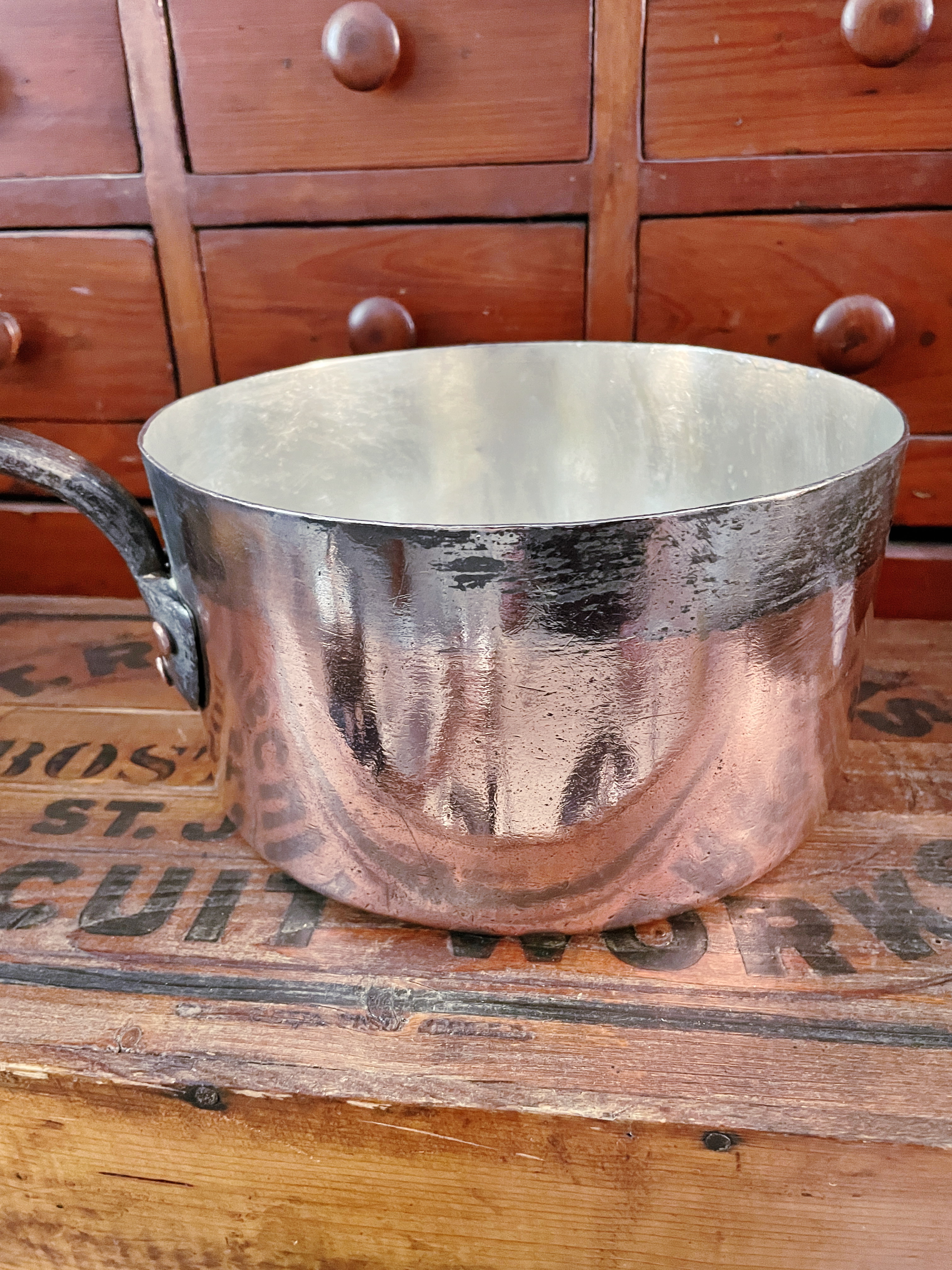 Antique English Copper Pot from Woburn Abbey