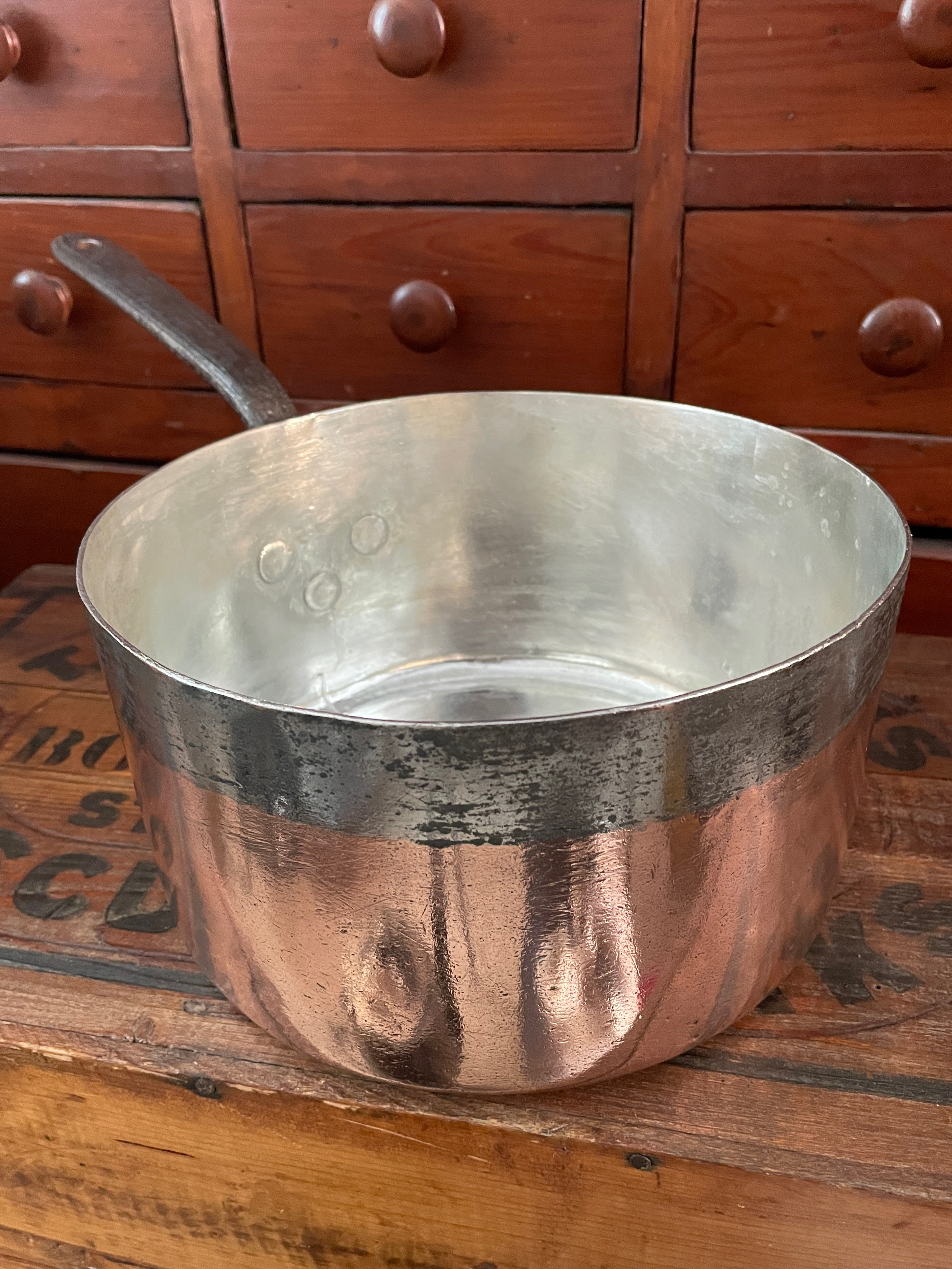 Antique English Copper Pot from Woburn Abbey