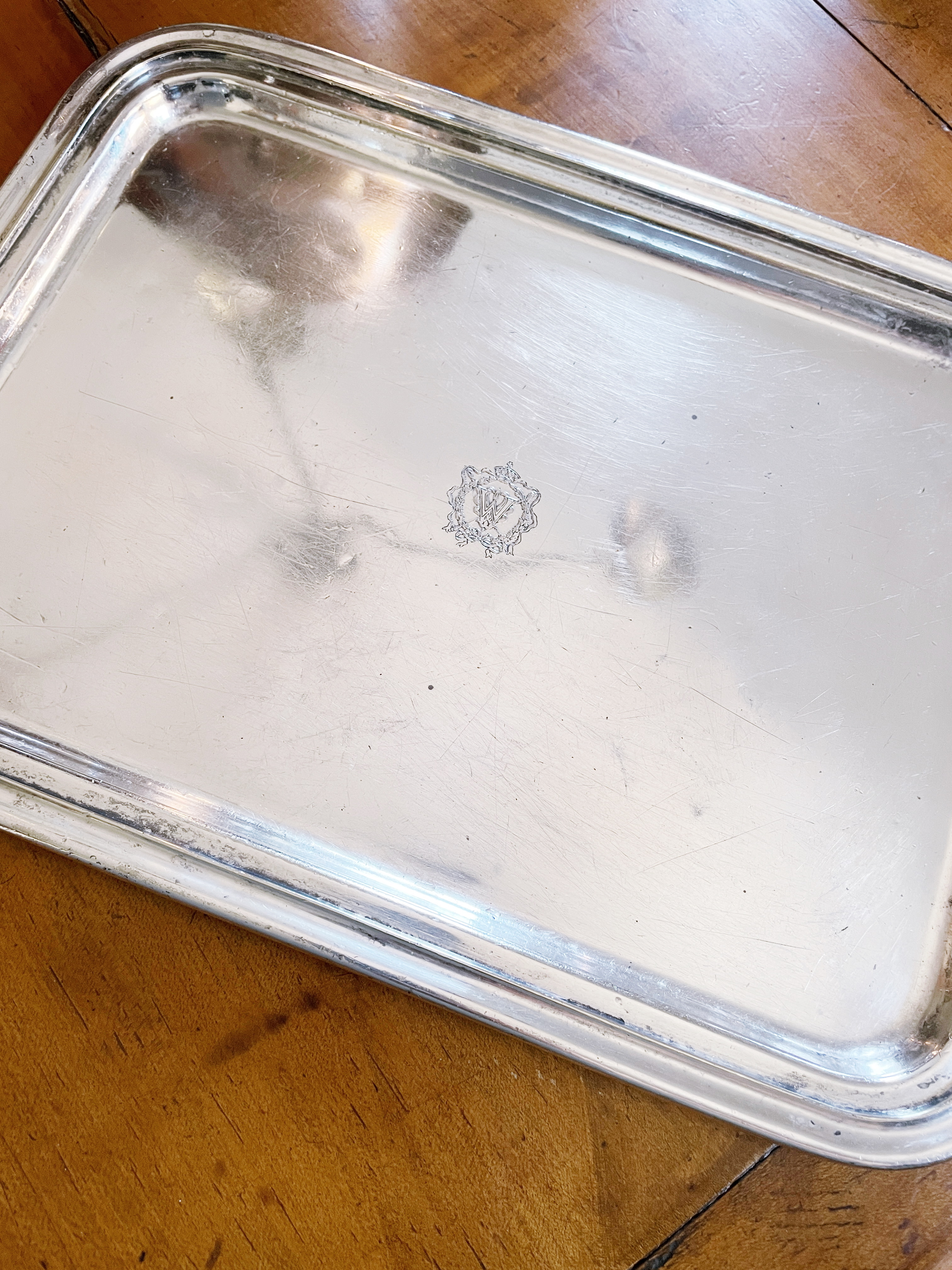 1917 Silver Plated Serving Tray from Hotel Winton in Cleveland OH