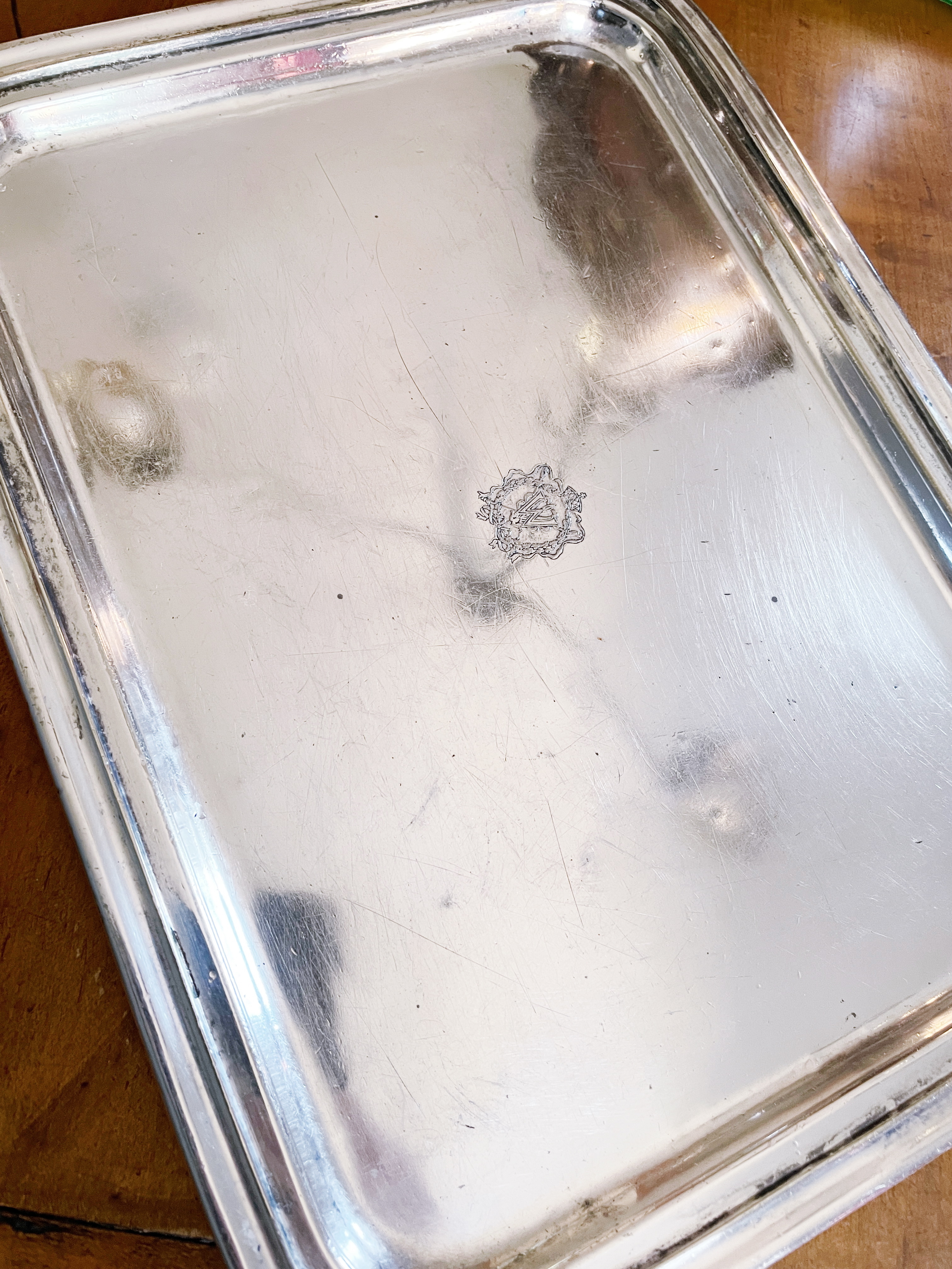 1917 Silver Plated Serving Tray from Hotel Winton in Cleveland OH