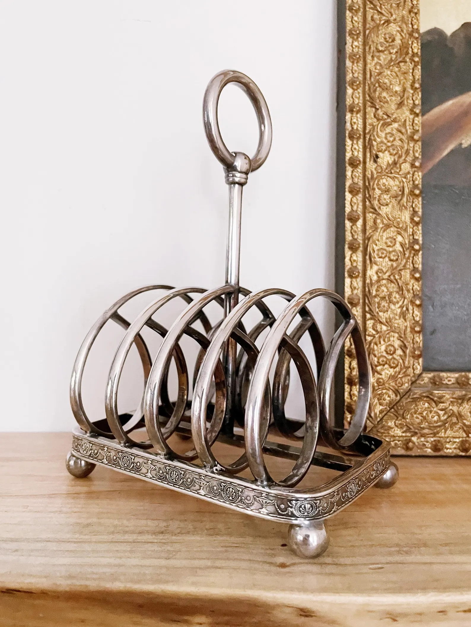 Antique Silver Plated Toast Rack from The Statler Hotel