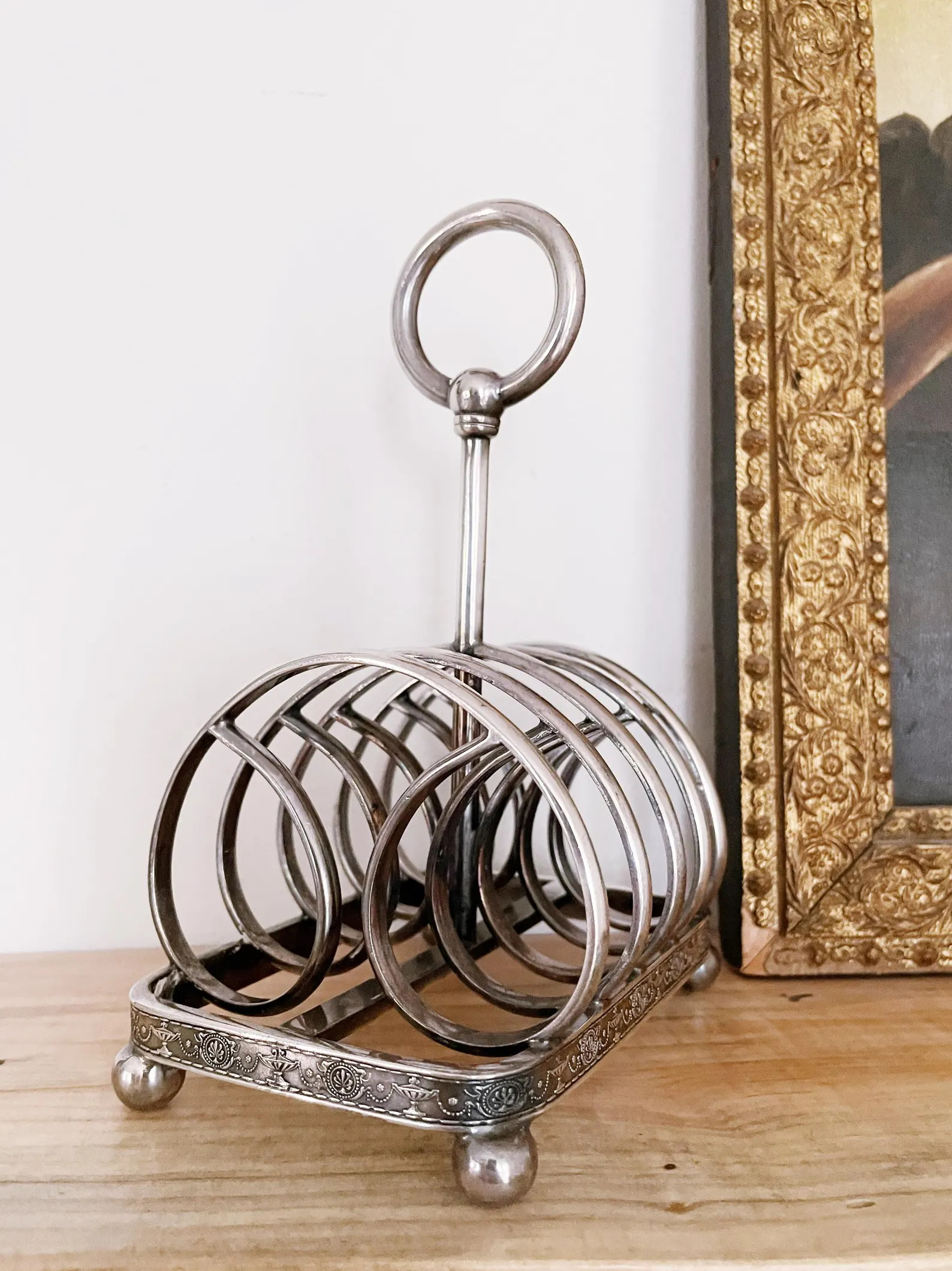 Antique Silver Plated Toast Rack from The Statler Hotel