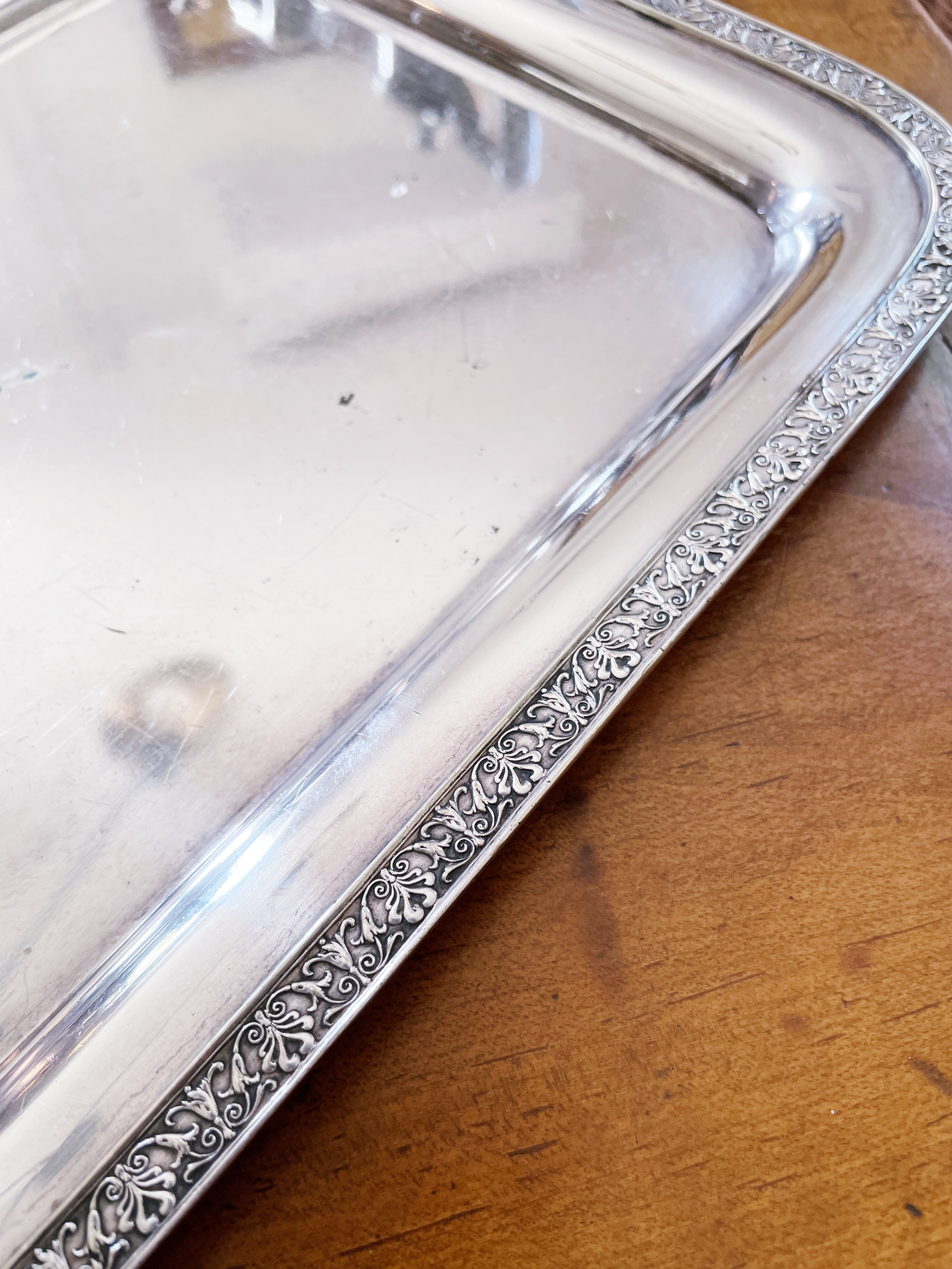 1920s Silver Plated Serving Tray from Southern Hotel in Baltimore MD