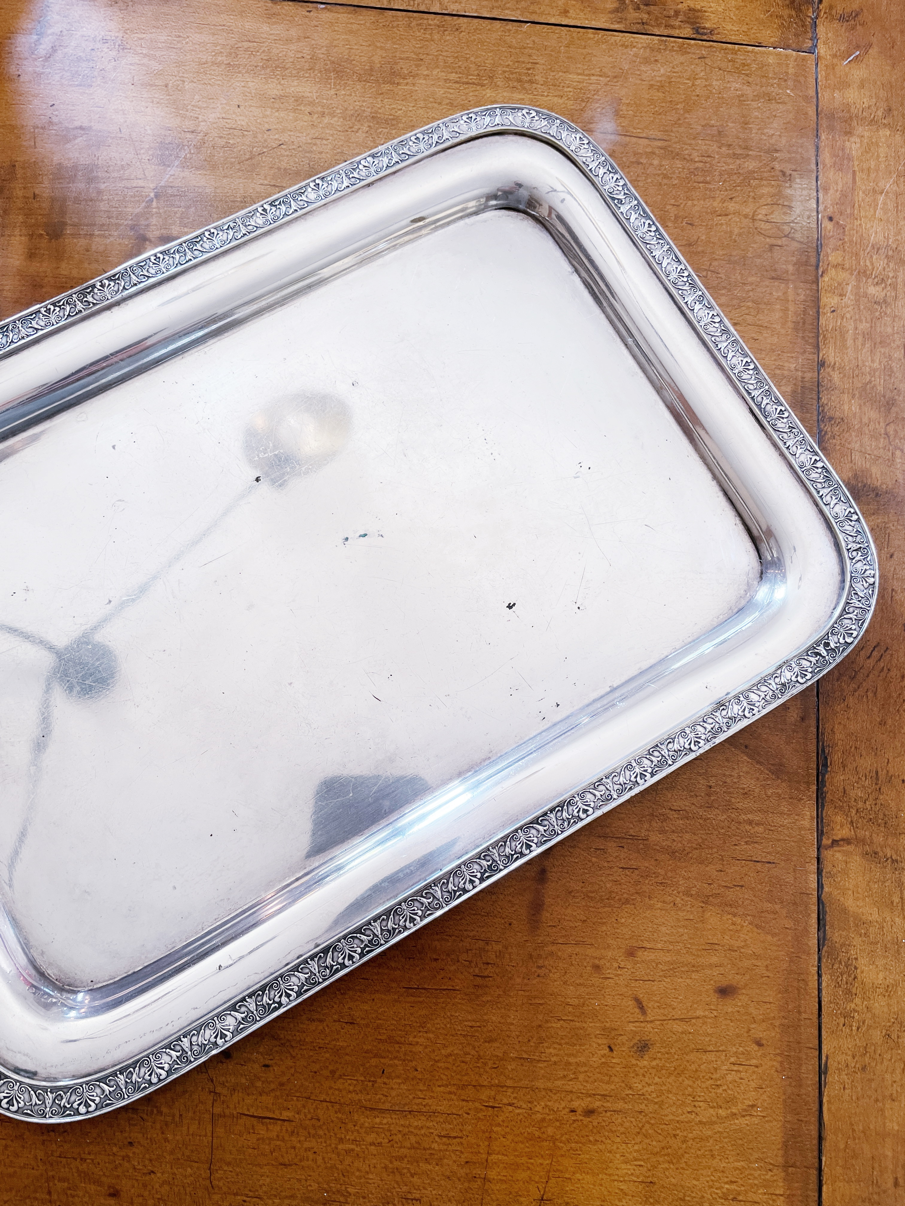 1920s Silver Plated Serving Tray from Southern Hotel in Baltimore MD