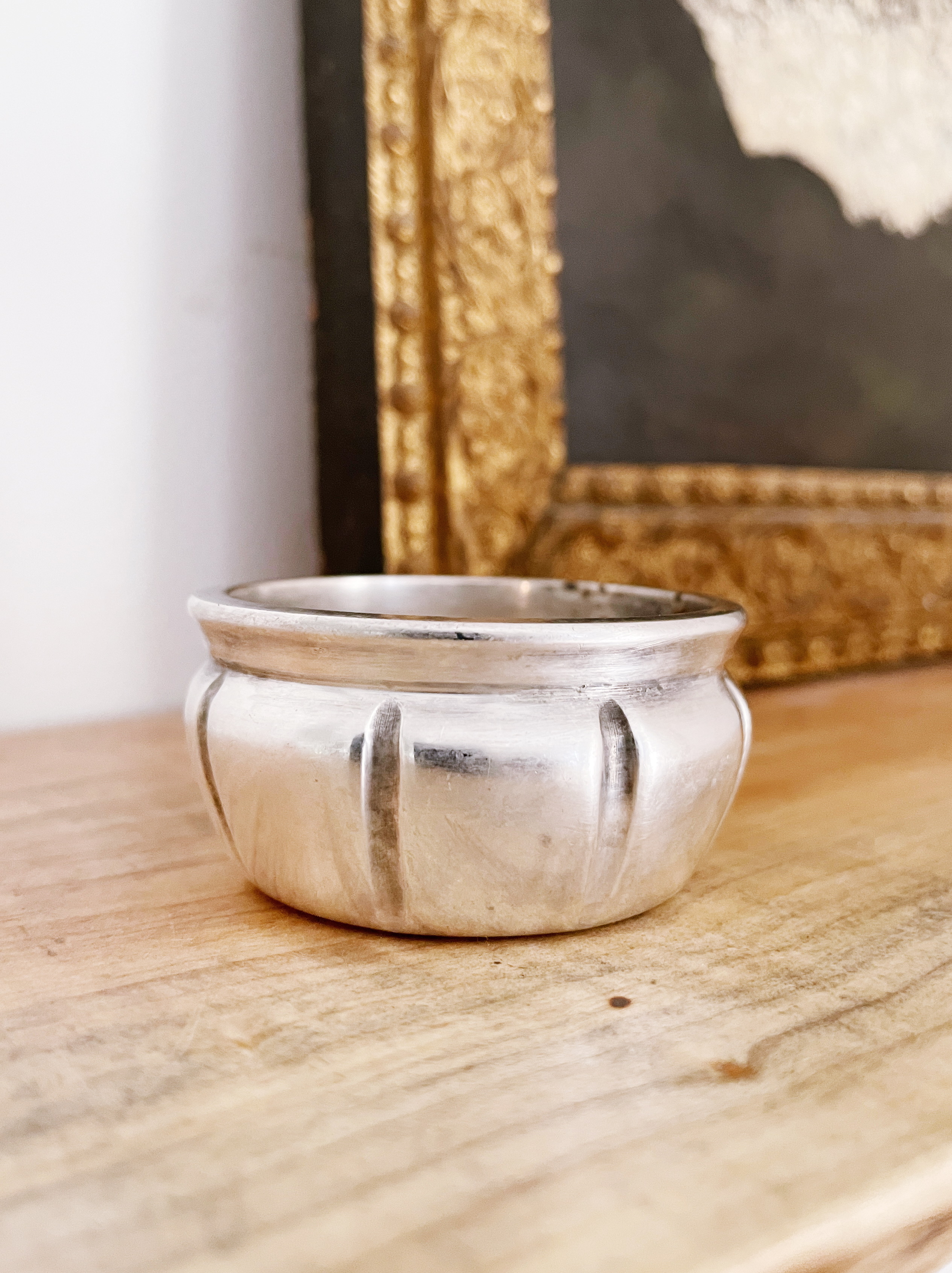 Antique Silver Plated Salt Cellar from Ambasciatori Hotel in Rome Italy