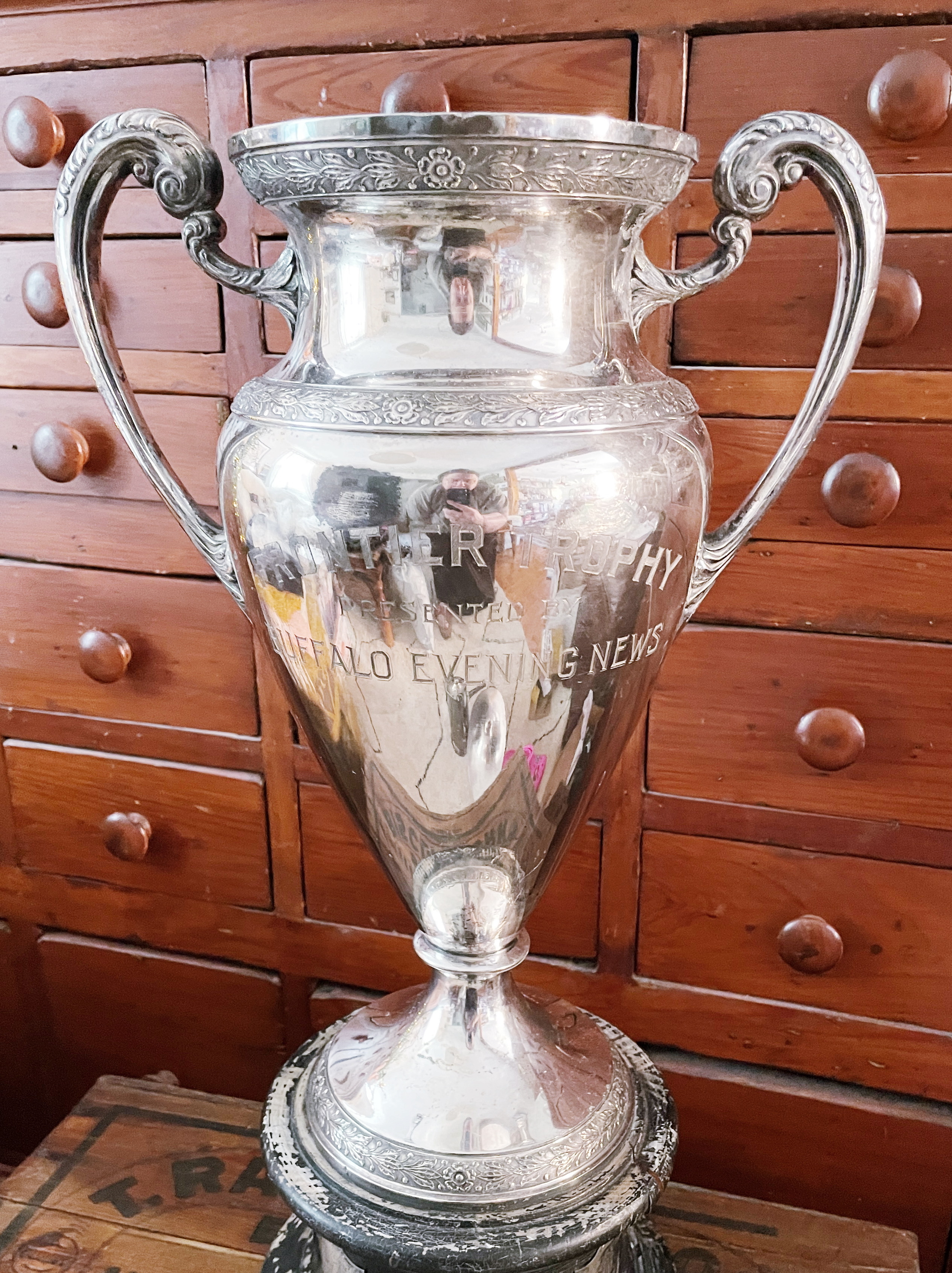 Huge 1926-38 Silver Plated Buffalo NY Lawn Bowling Trophy