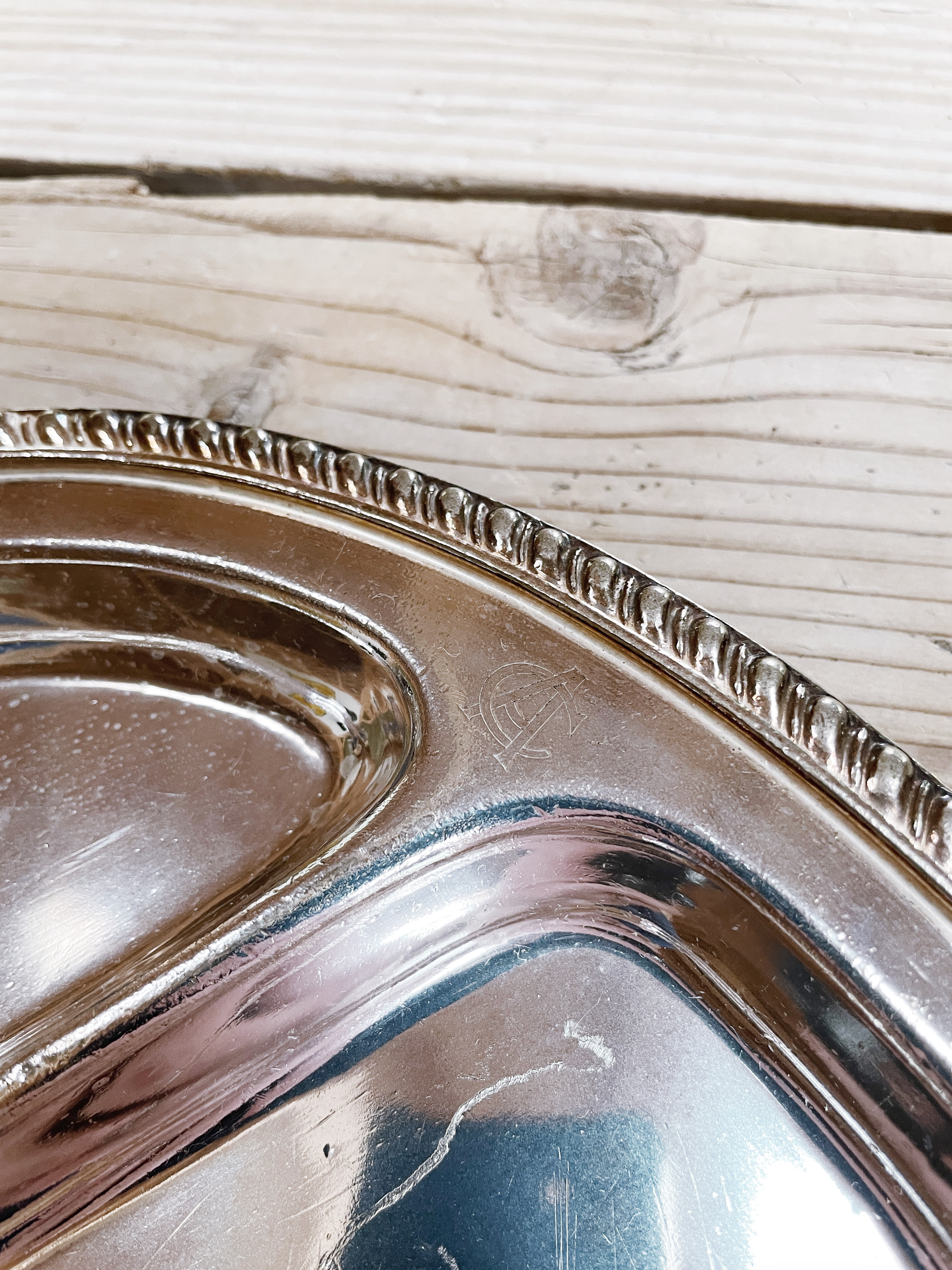 Antique Silver Plate Divided Serving Tray from The Algonquin Club in Boston