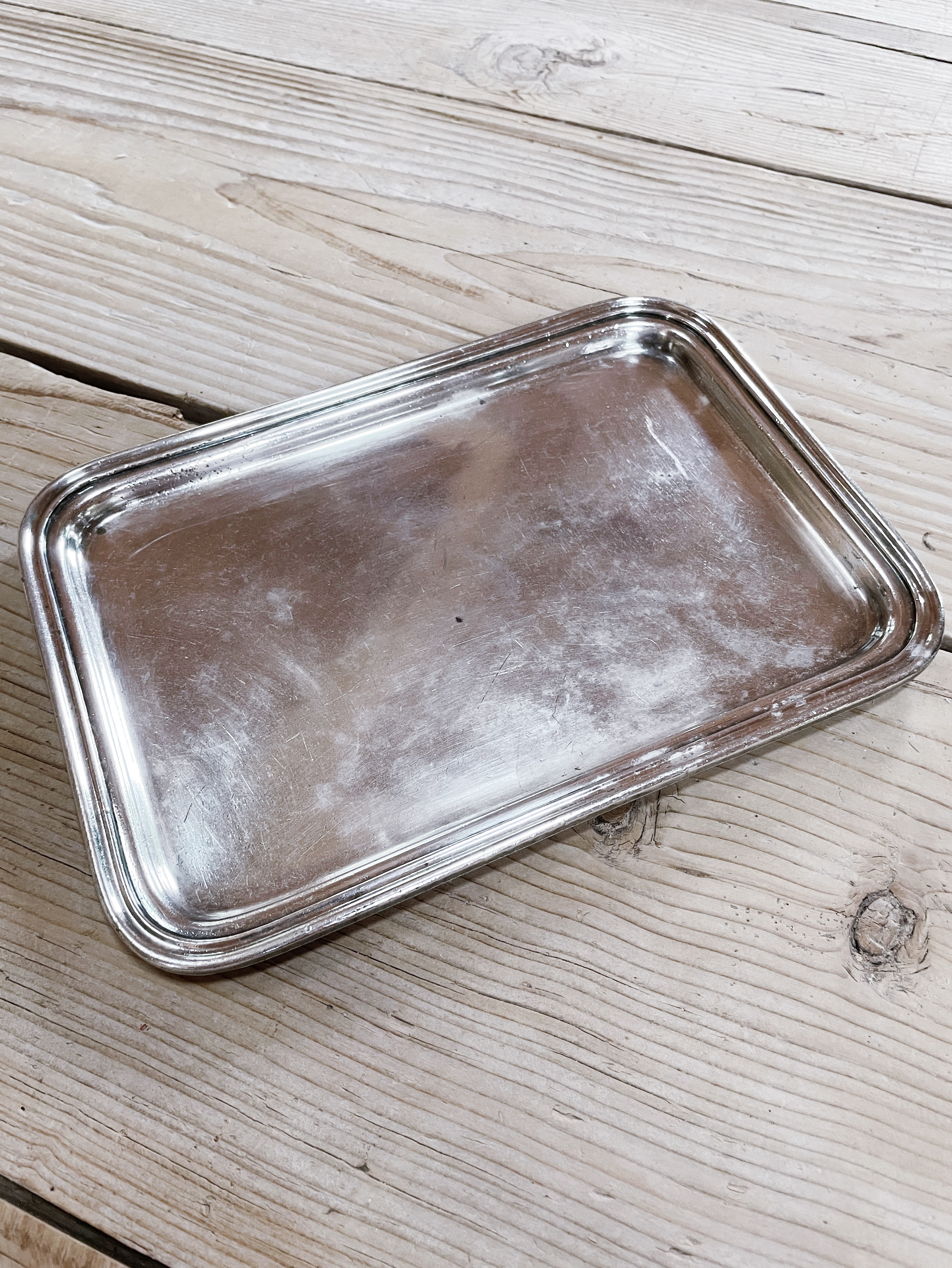 1920s Silver Plated Serving Tray from Hotel Olds in Lansing MI