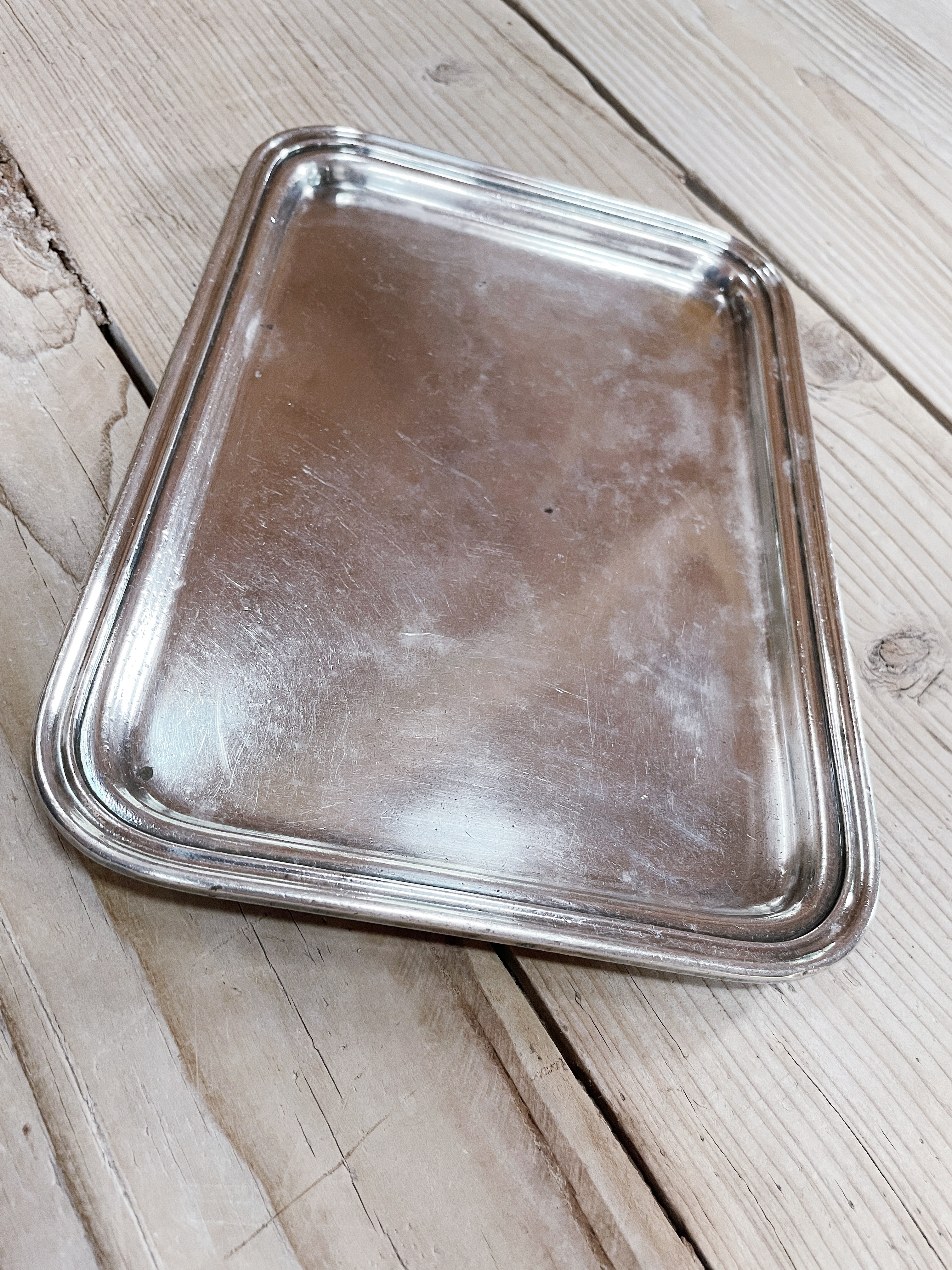 1920s Silver Plated Serving Tray from Hotel Olds in Lansing MI