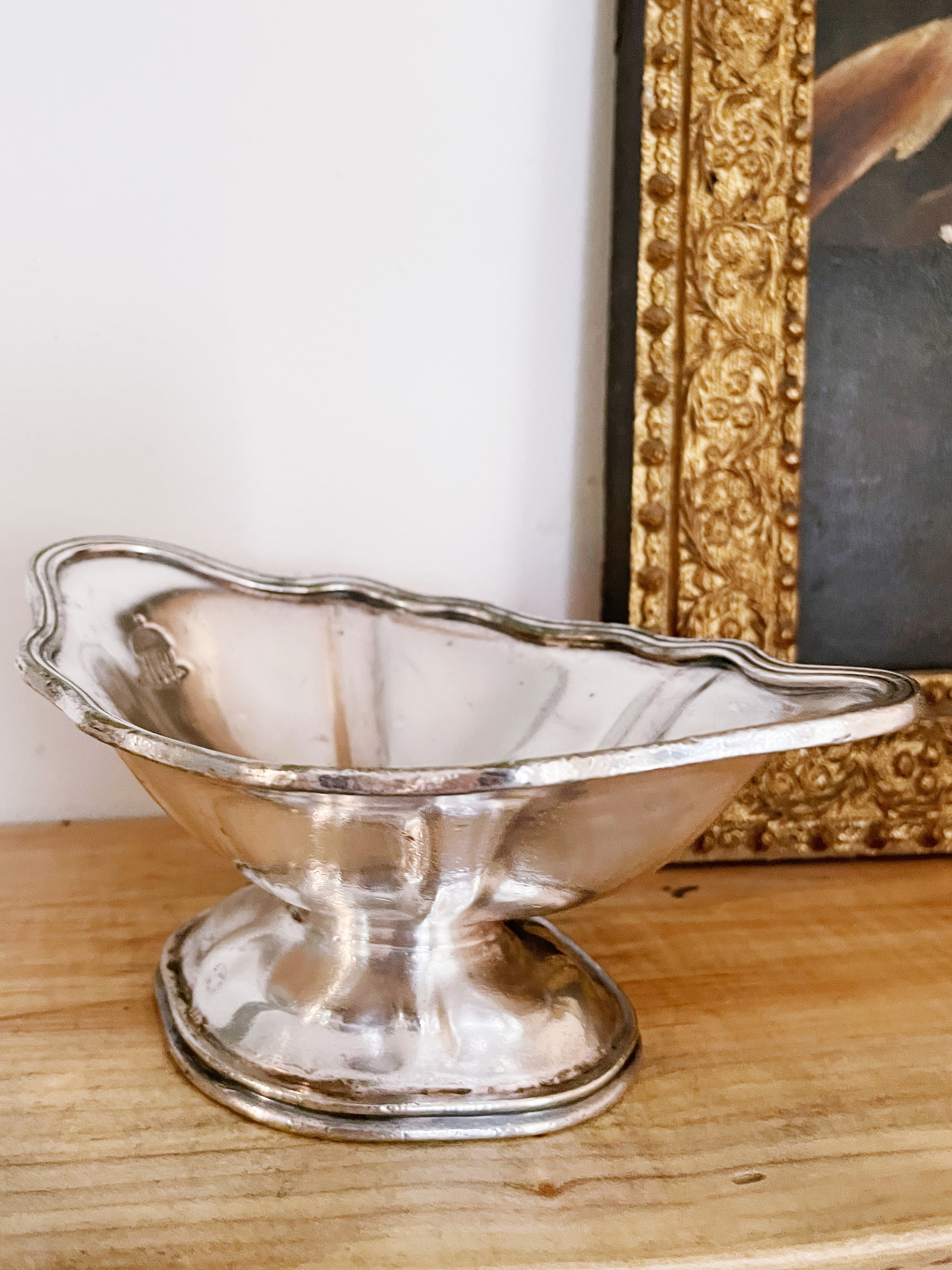 Antique Silver Footed Nut Dish from The Greenbrier Hotel WV