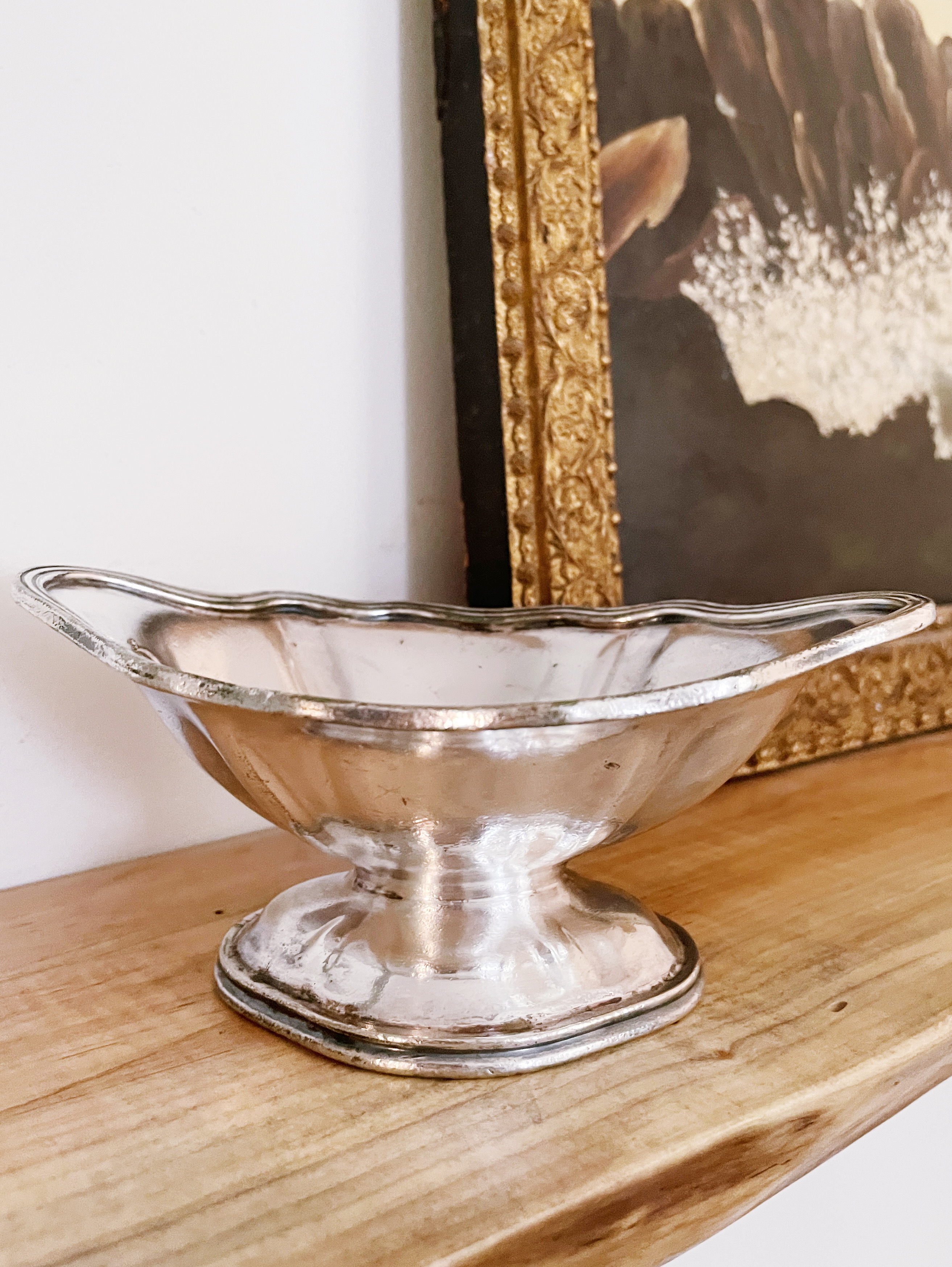 Antique Silver Footed Nut Dish from The Greenbrier Hotel WV