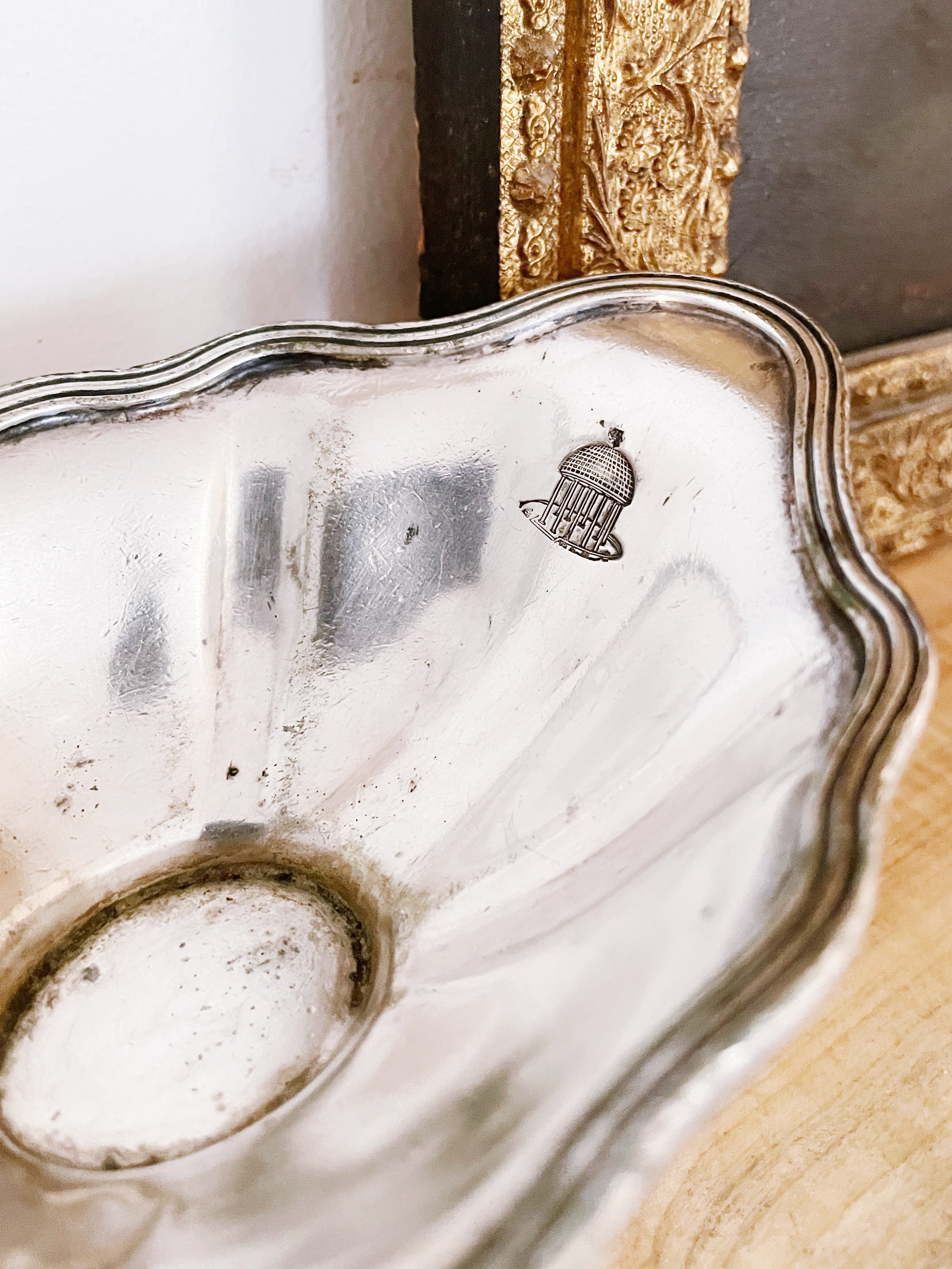 Antique Silver Footed Nut Dish from The Greenbrier Hotel WV