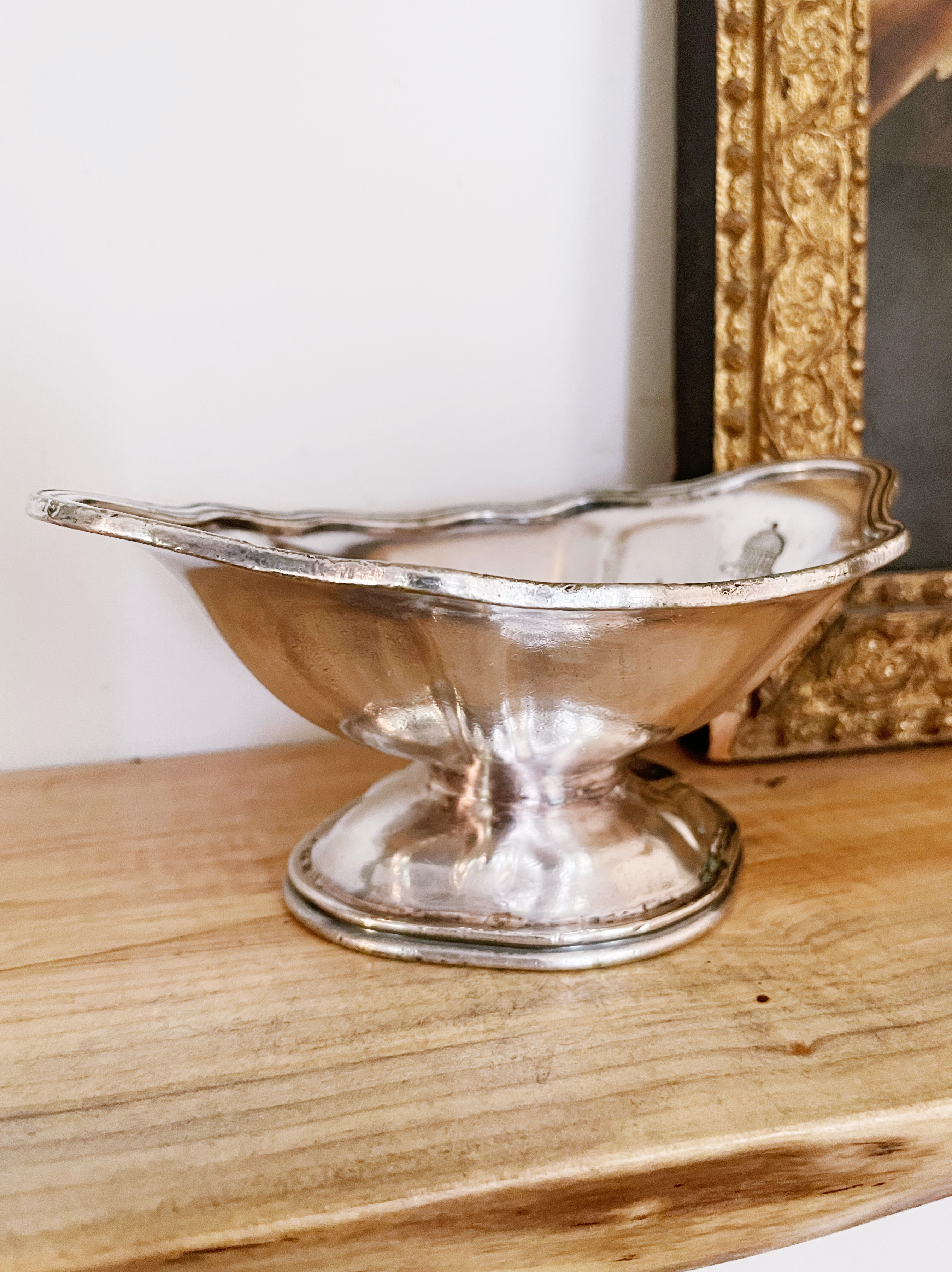 Antique Silver Footed Nut Dish from The Greenbrier Hotel WV